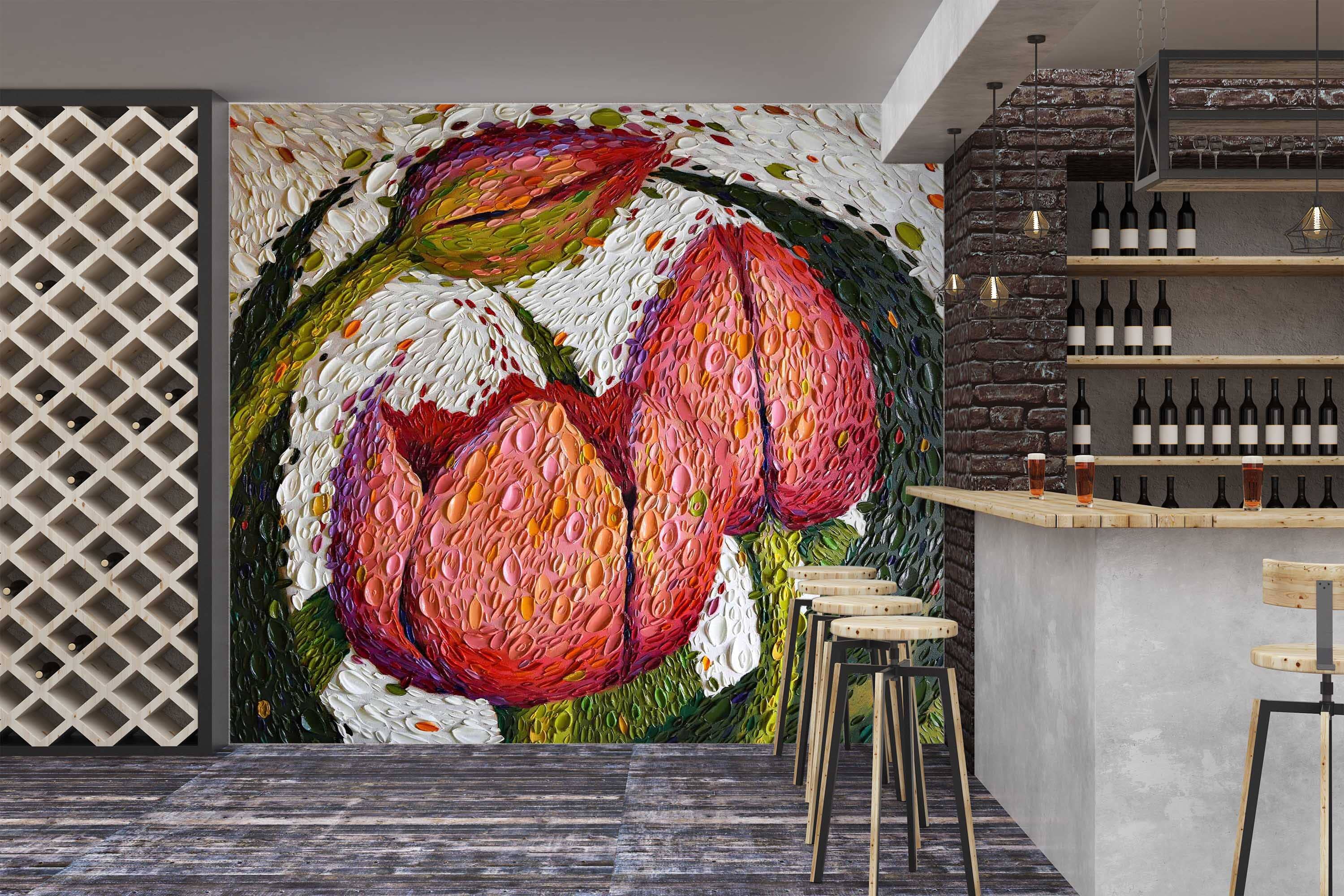 3D Pink Flower Bud 1410 Dena Tollefson Wall Mural Wall Murals Wallpaper AJ Wallpaper 2 