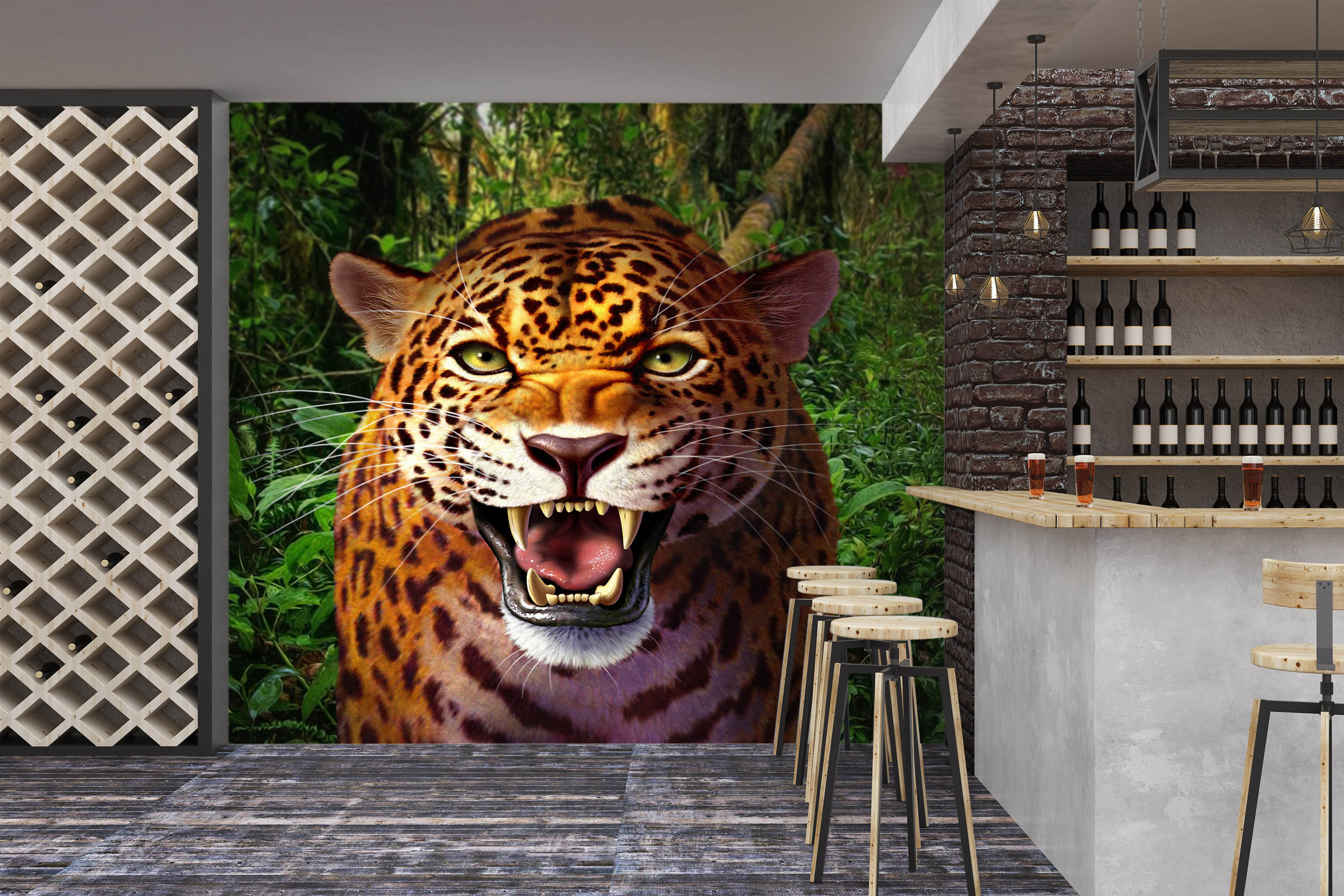 3D Leopard 85019 Jerry LoFaro Wall Mural Wall Murals