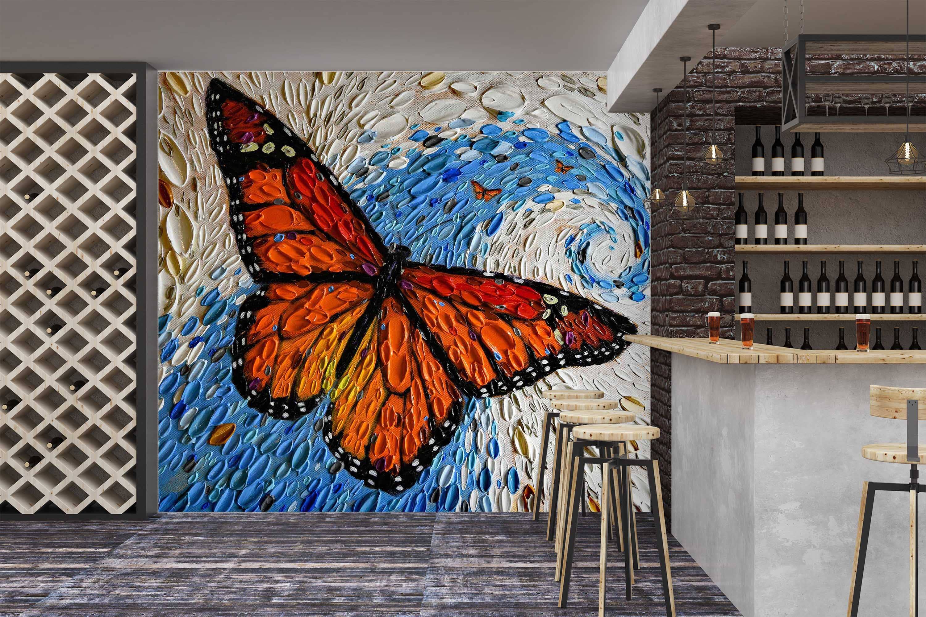 3D Spring Butterfly 1419 Dena Tollefson Wall Mural Wall Murals Wallpaper AJ Wallpaper 2 