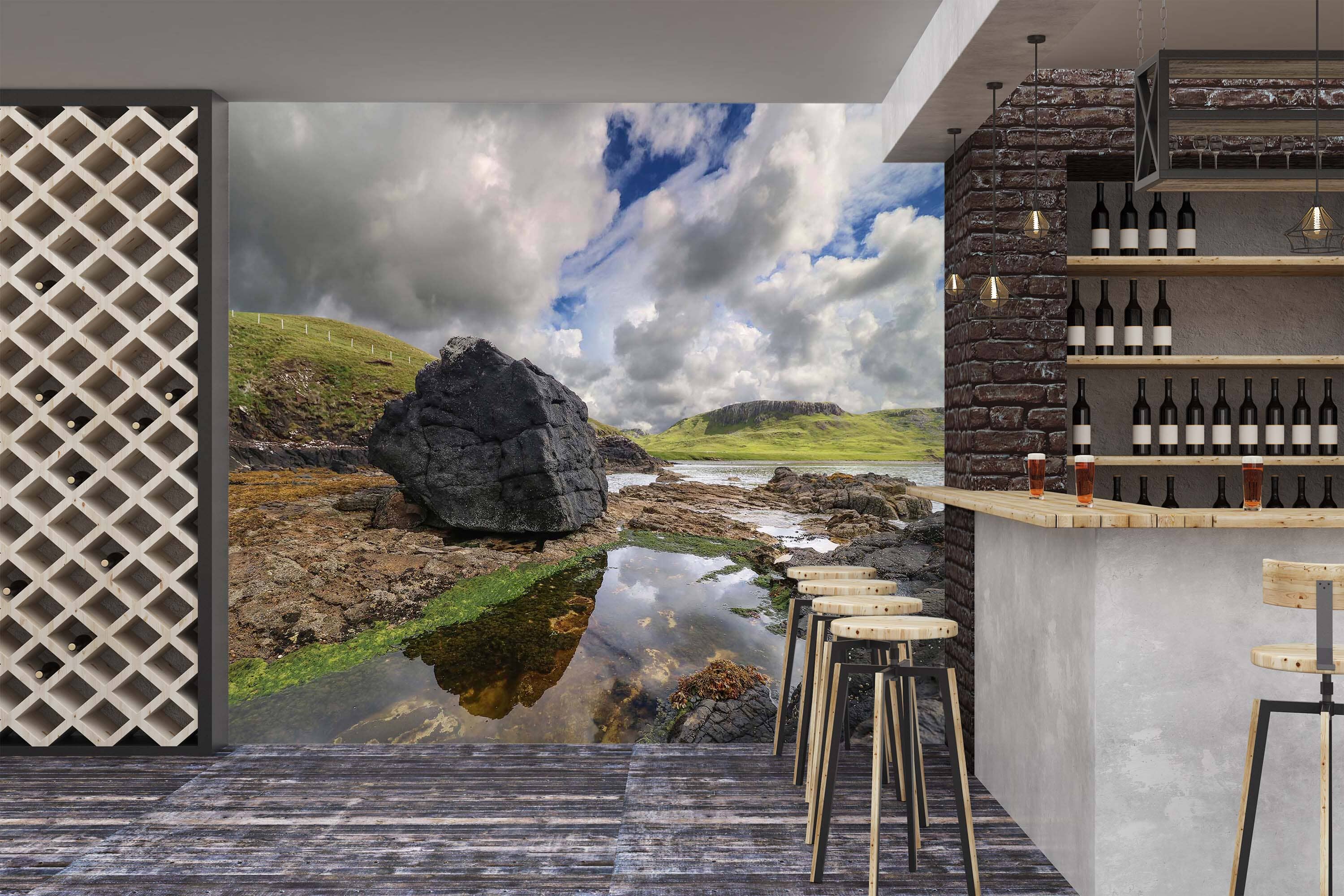 3D Stream Stones 111 Jerry LoFaro Wall Mural Wall Murals Wallpaper AJ Wallpaper 2 