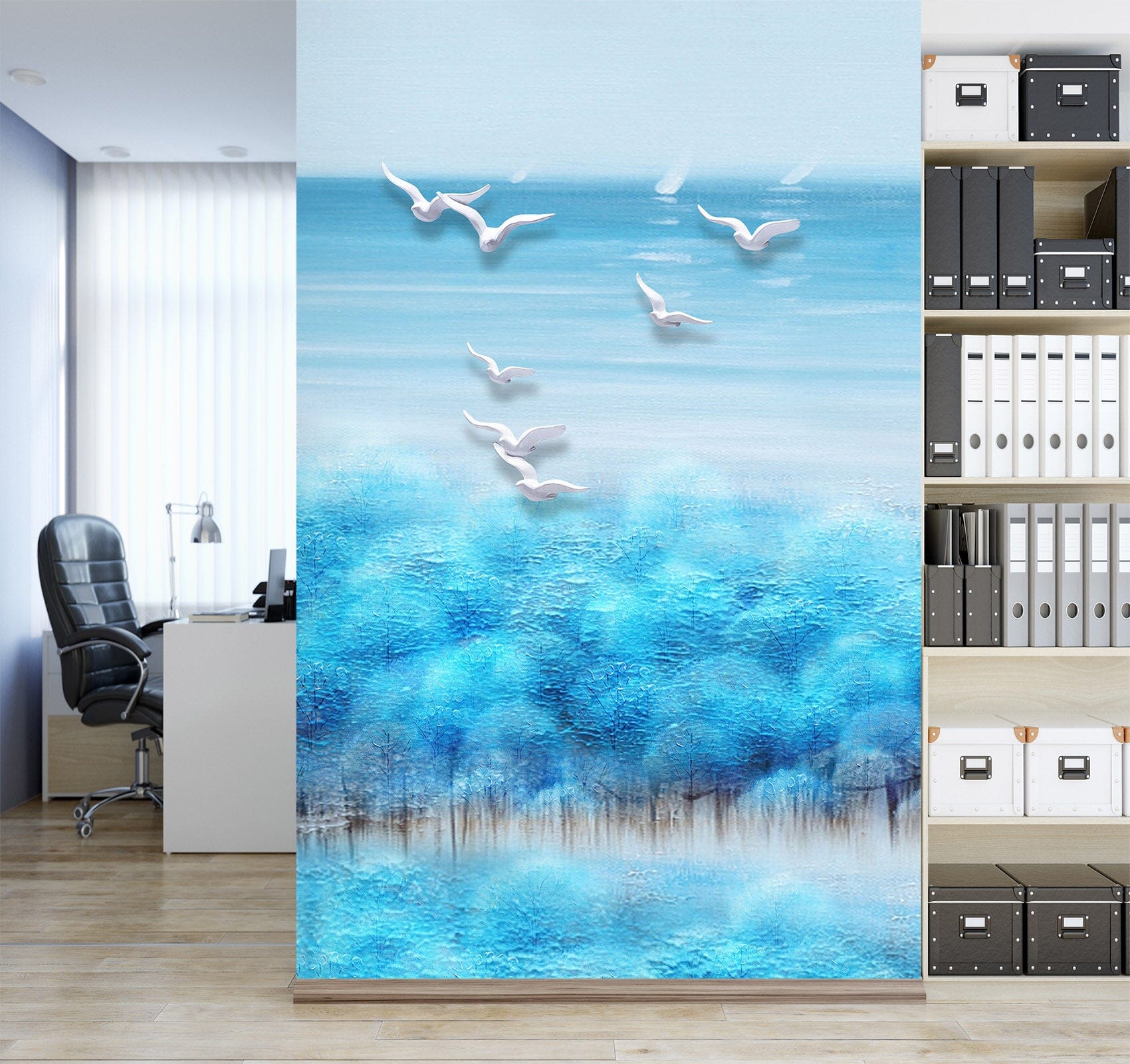 3D Blue Forest 1821 Wall Murals Wallpaper AJ Wallpaper 2 