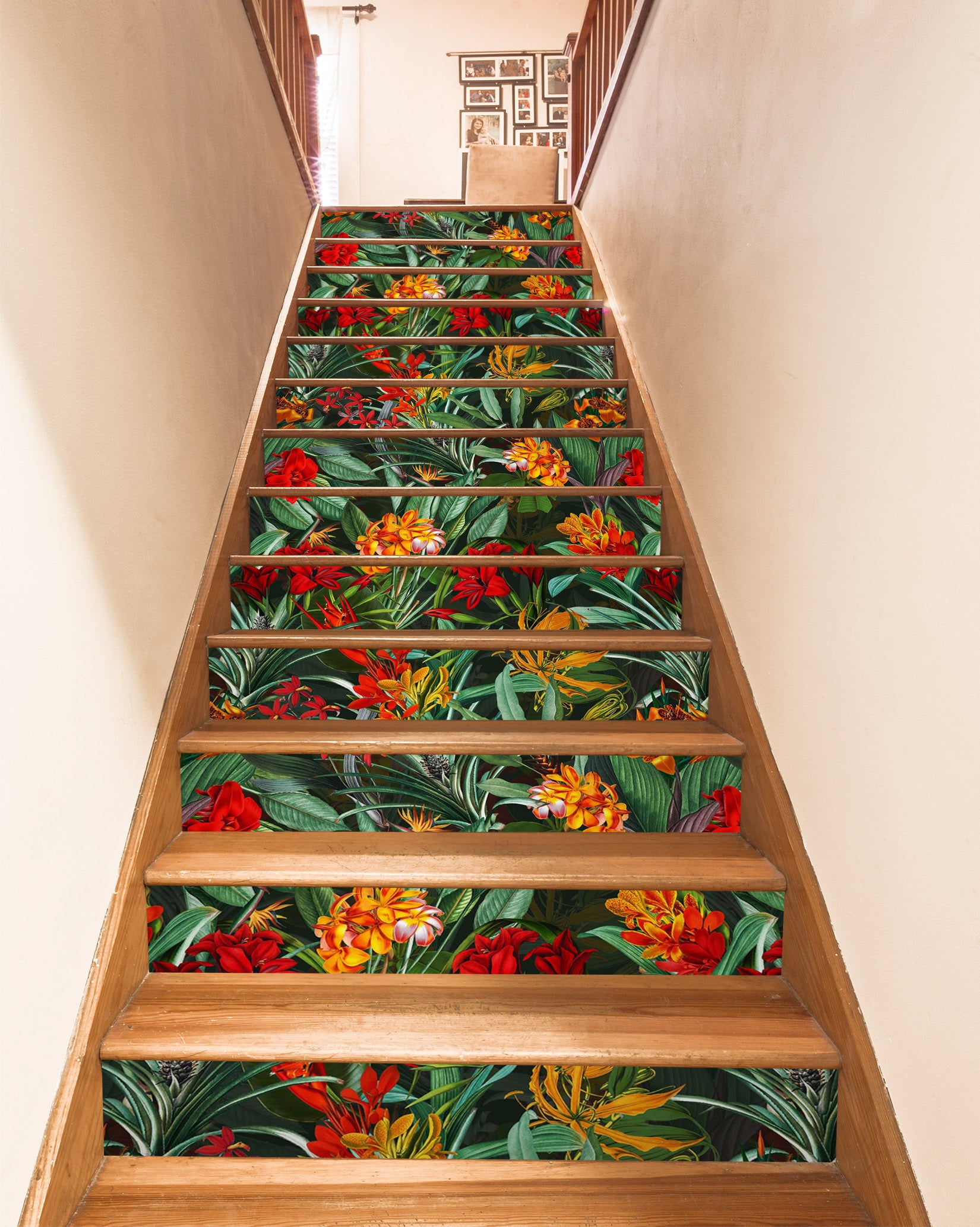 3D Red Flowers Grove 103220 Uta Naumann Stair Risers
