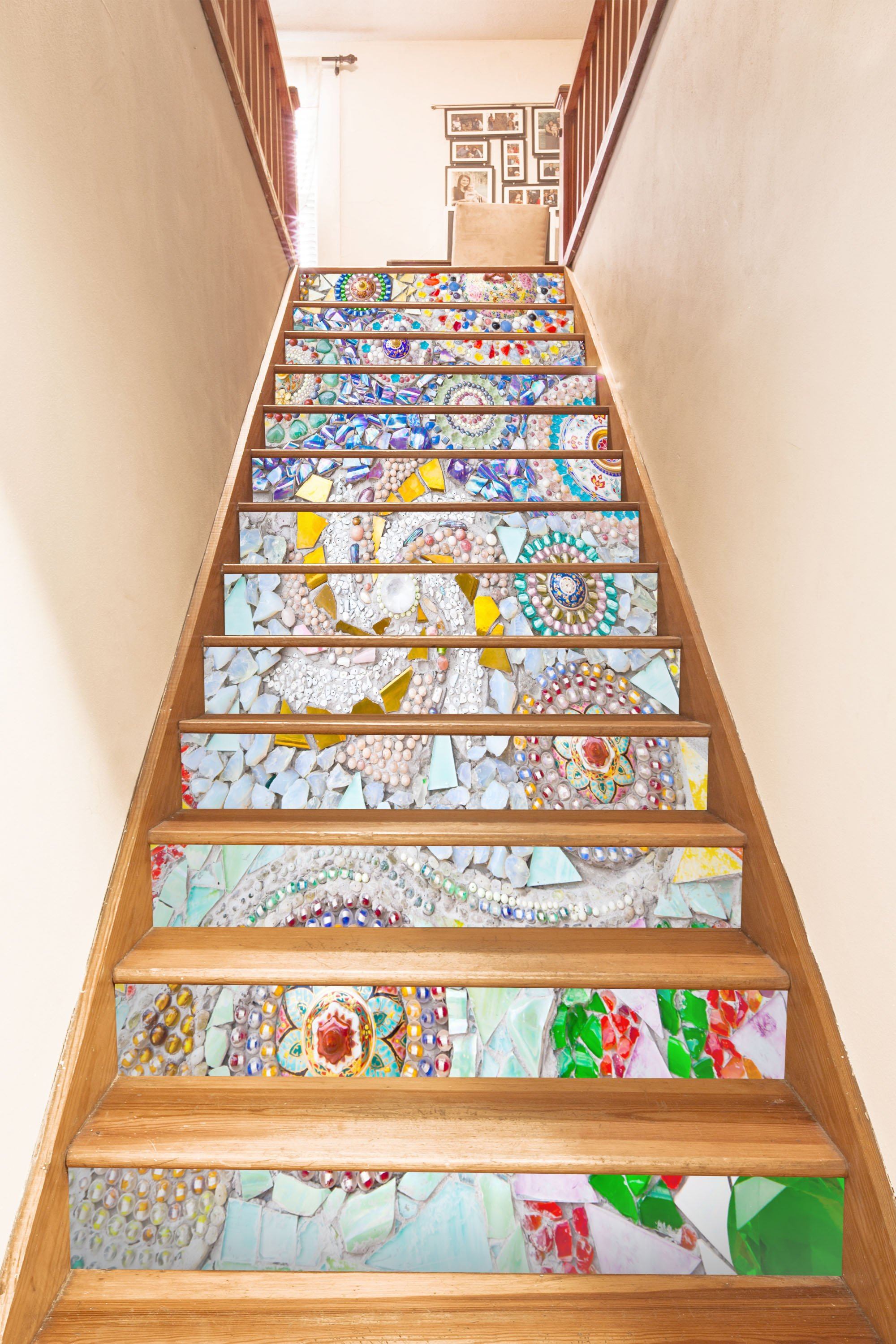 3D Gemstone 336 Stair Risers Wallpaper AJ Wallpaper 