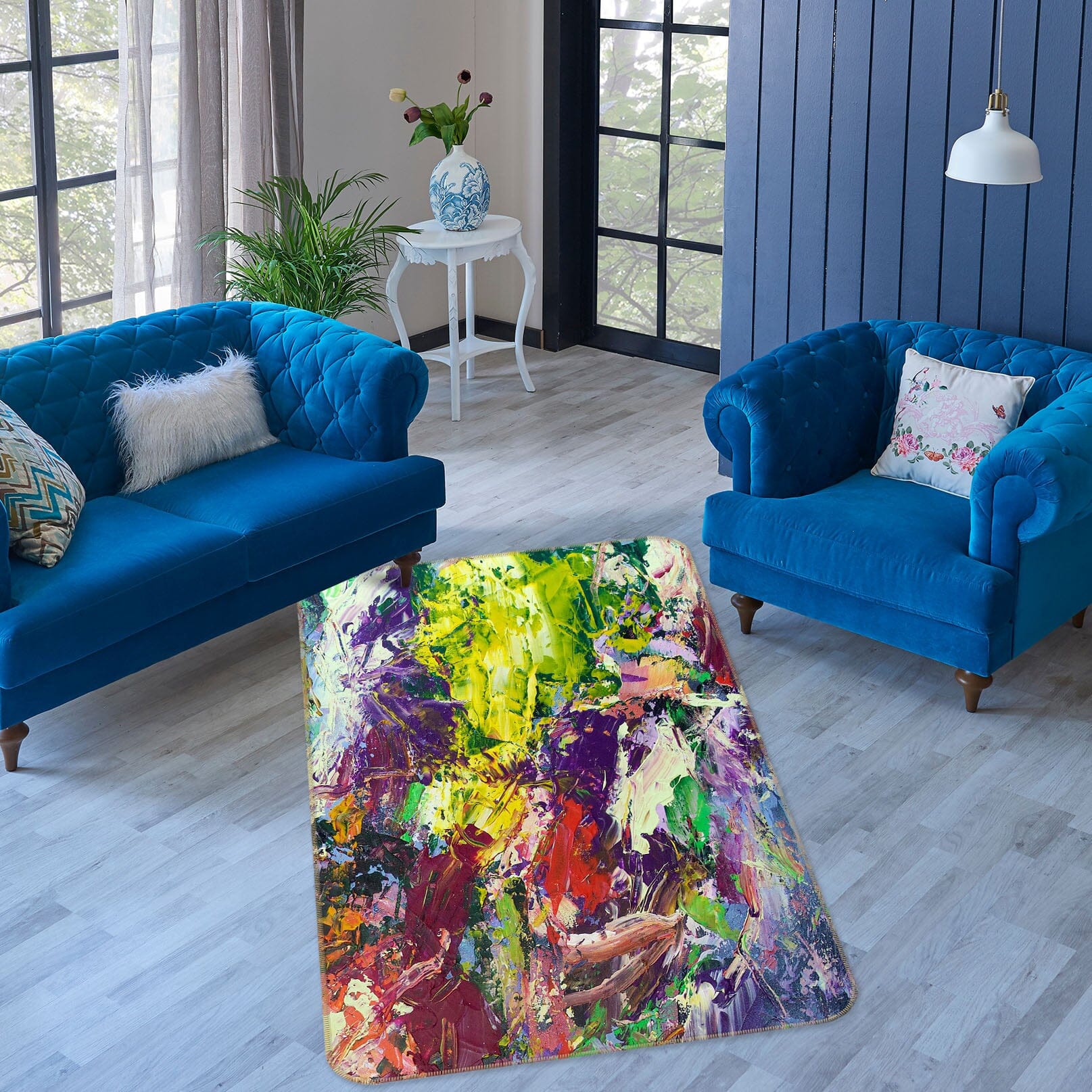 3D Forest Doodle 3025 Allan P. Friedlander Rug Non Slip Rug Mat Mat AJ Creativity Home 