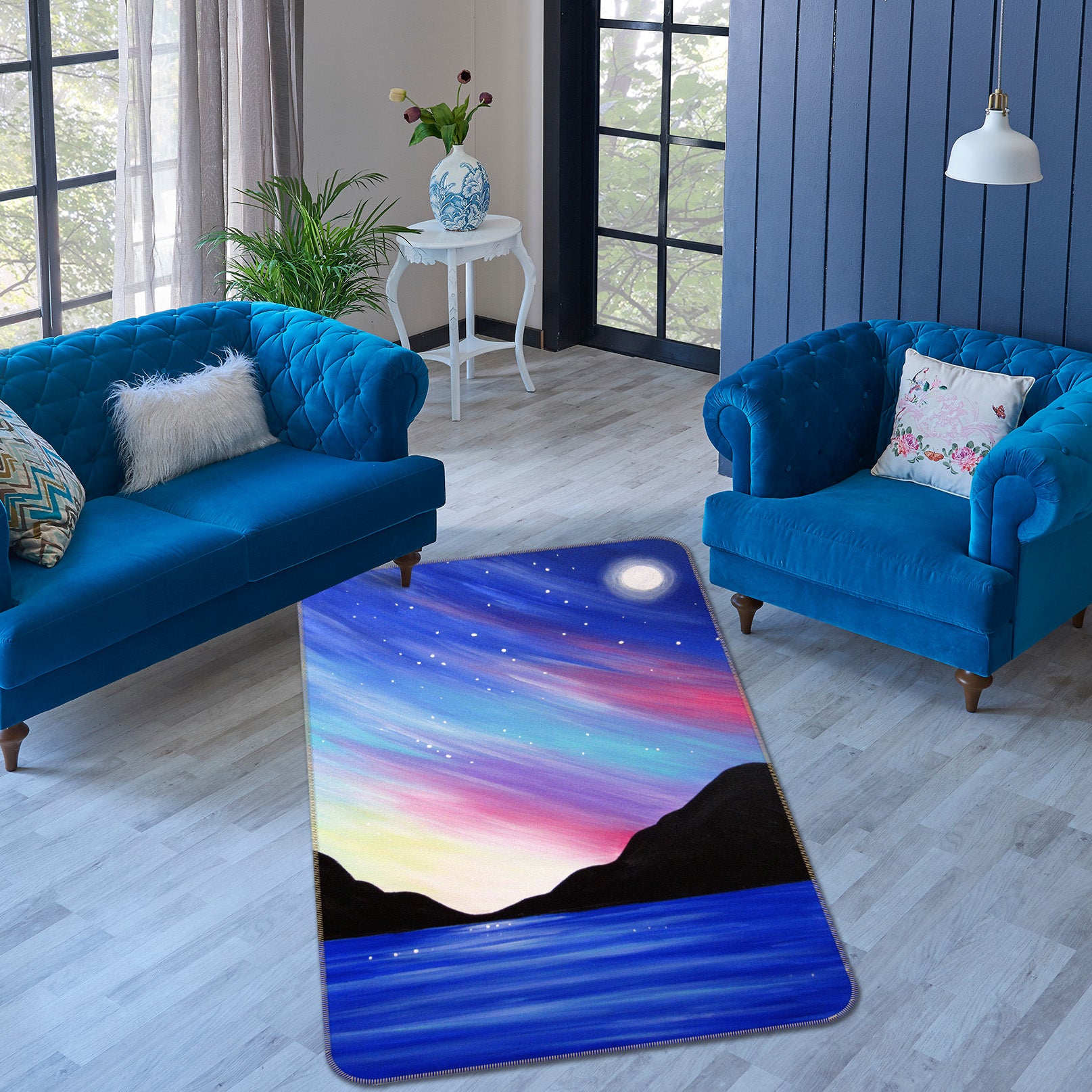 3D Starry Sky 65035 Non Slip Rug Mat