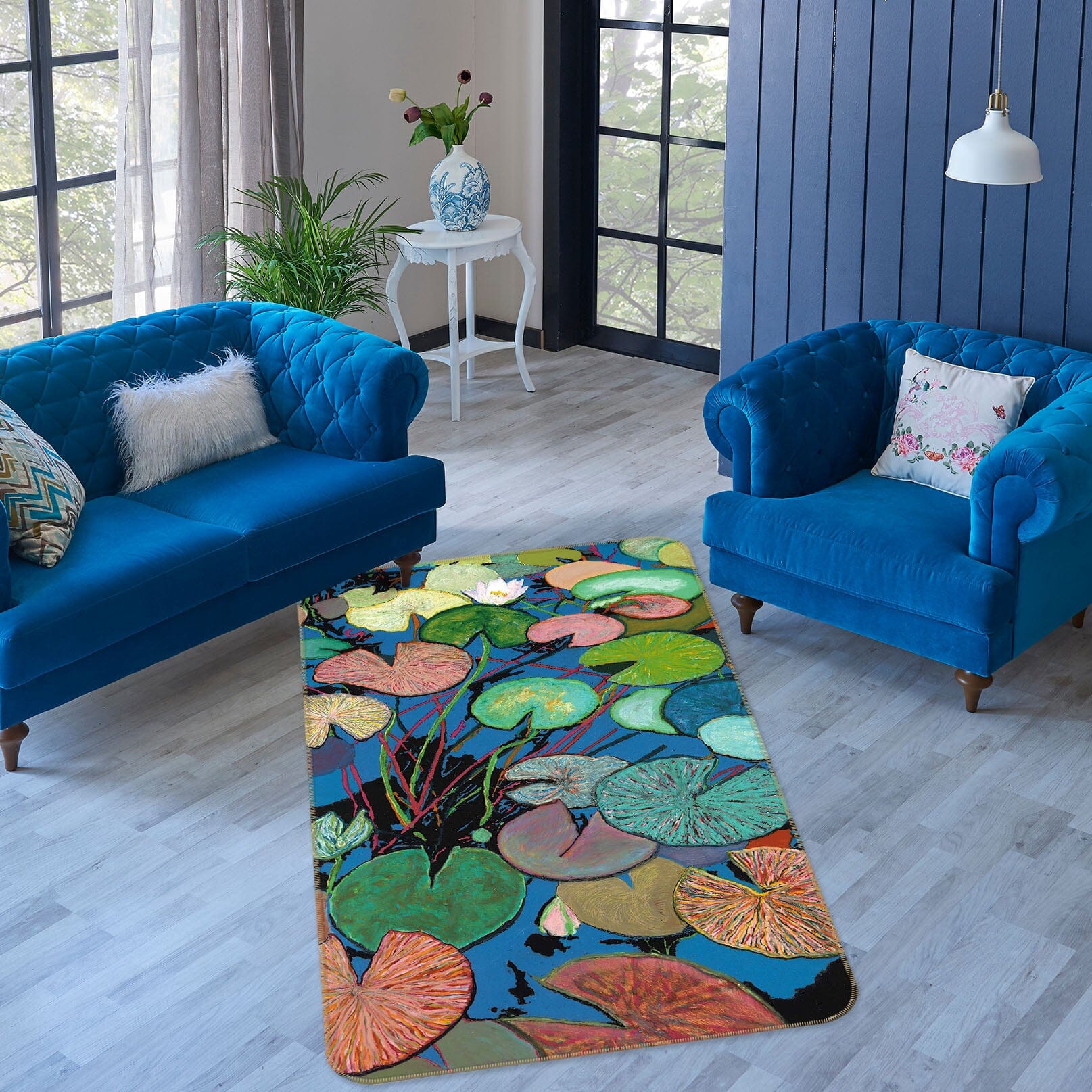 3D Painting Lotus Leaf 3041 Allan P. Friedlander Rug Non Slip Rug Mat Mat AJ Creativity Home 