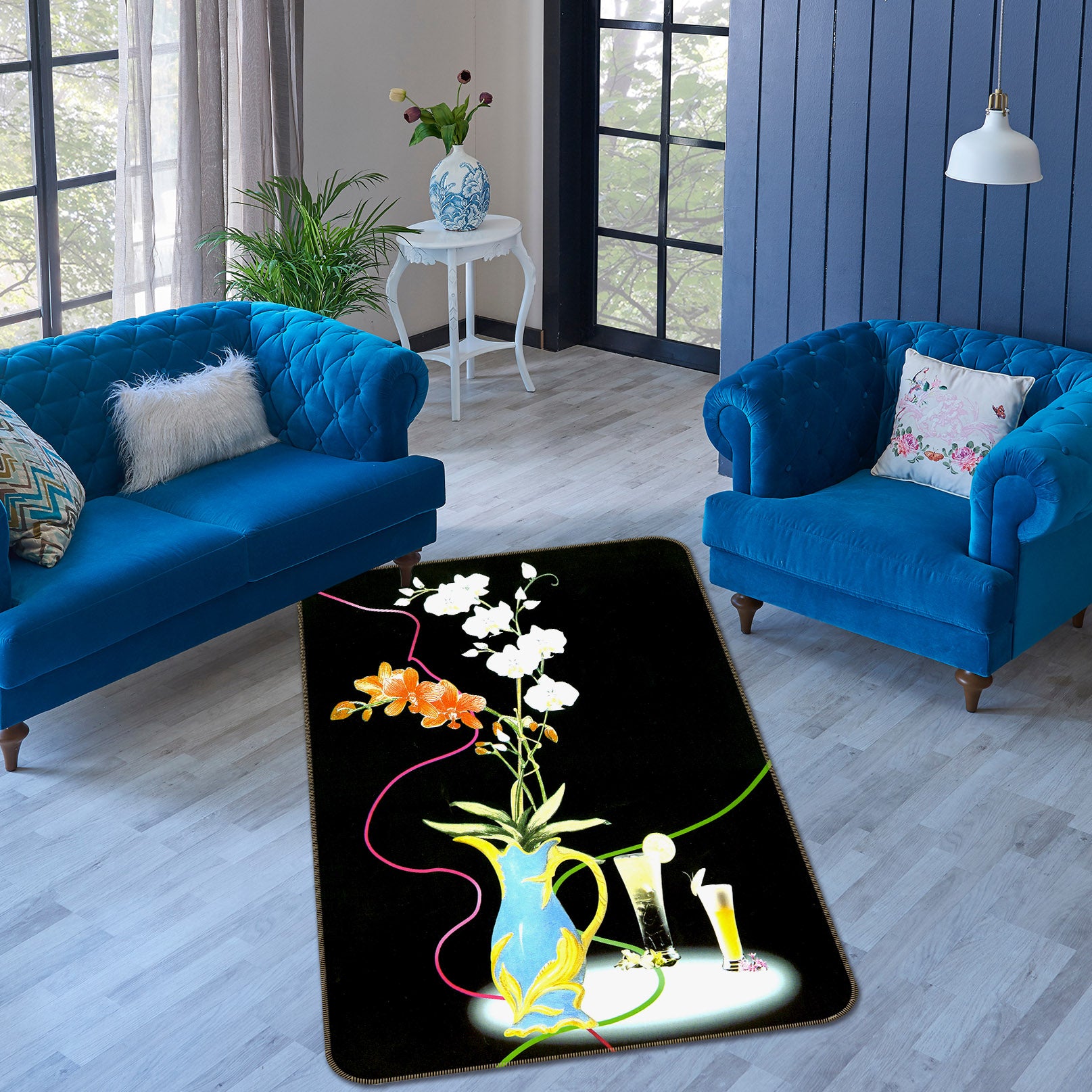 3D Vase Drink 32117 Non Slip Rug Mat