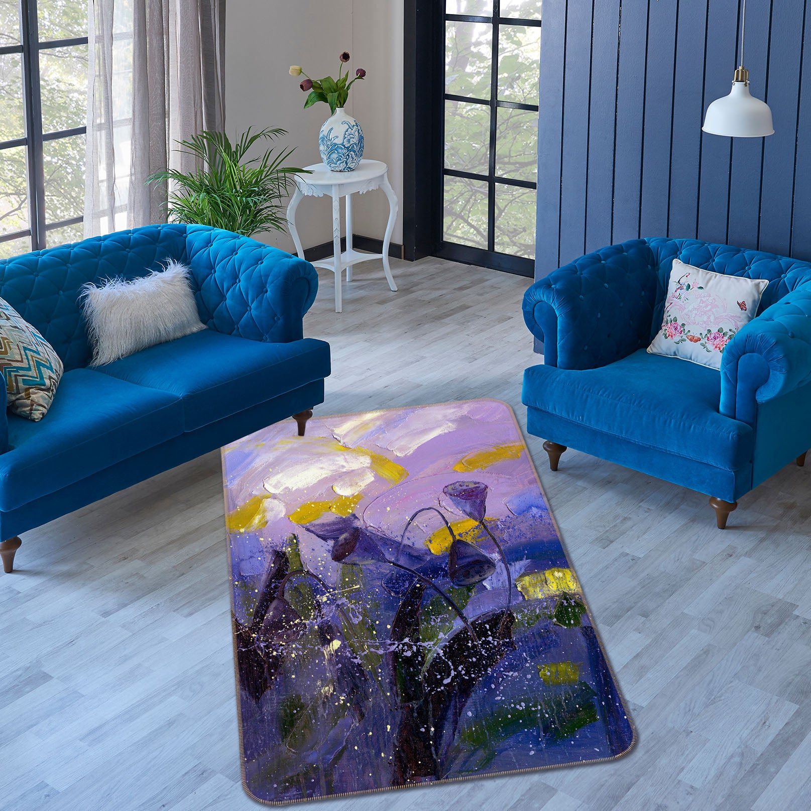 3D Flowers 32171 Non Slip Rug Mat