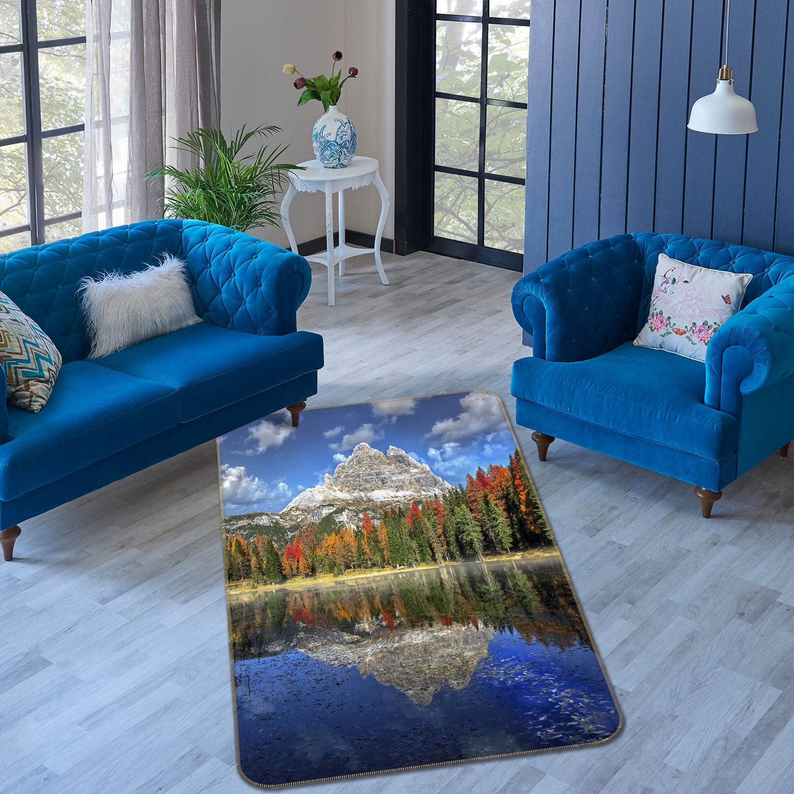 3D Forest Lake 1182 Marco Carmassi Rug Non Slip Rug Mat Mat AJ Creativity Home 