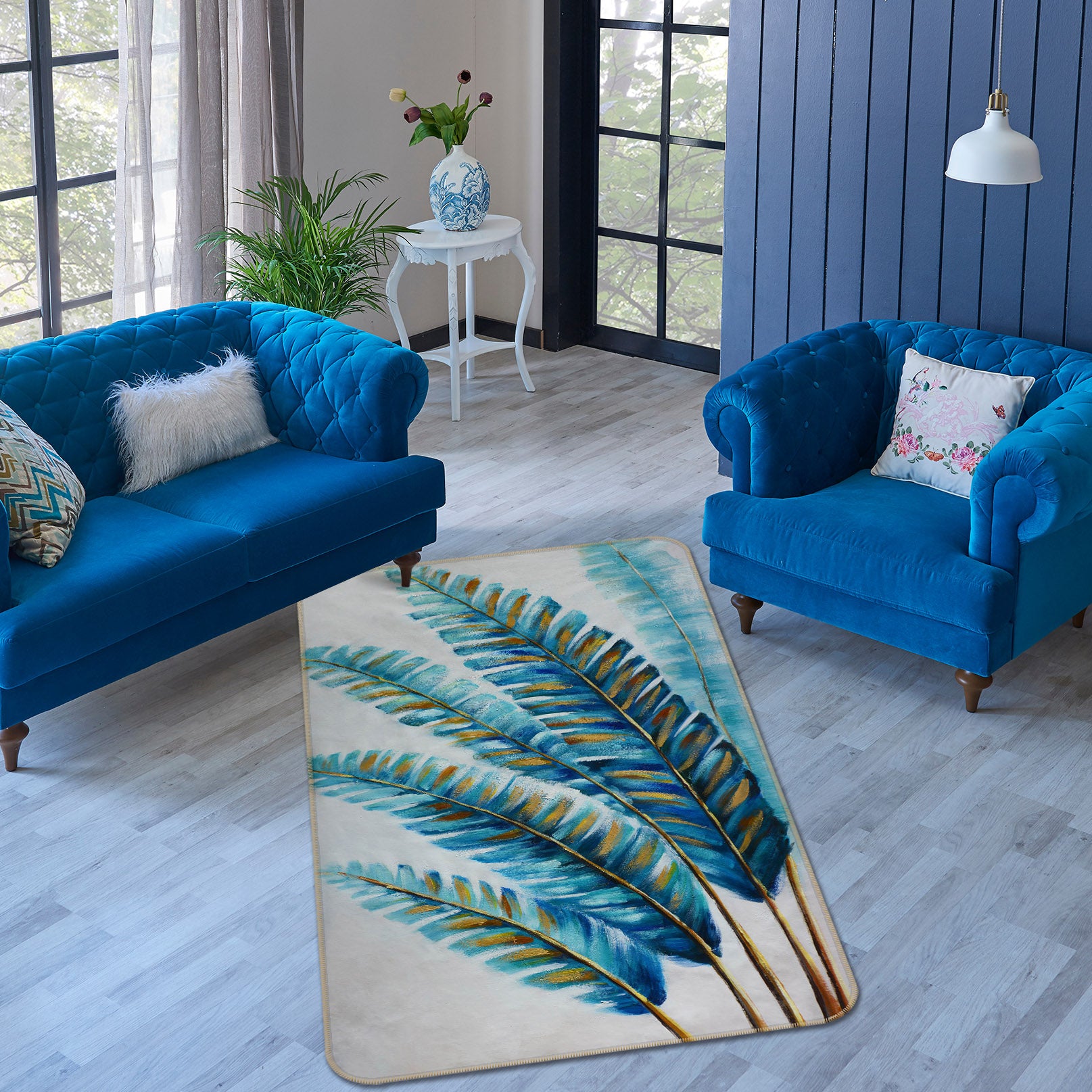 3D Leaves 28011 Non Slip Rug Mat