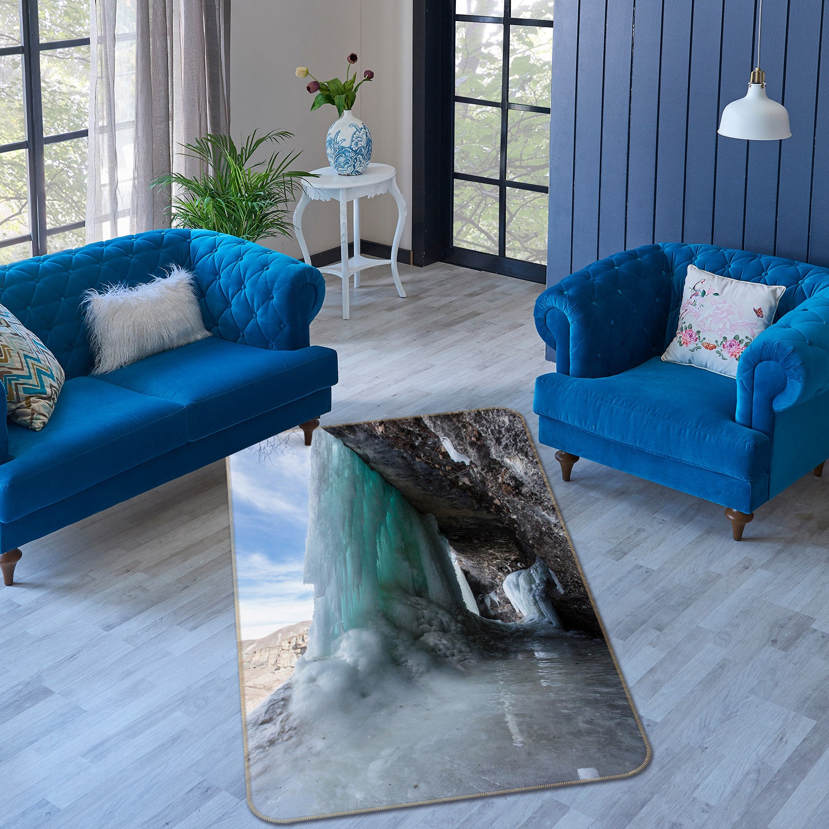 3D Glacier 26208 Non Slip Rug Mat