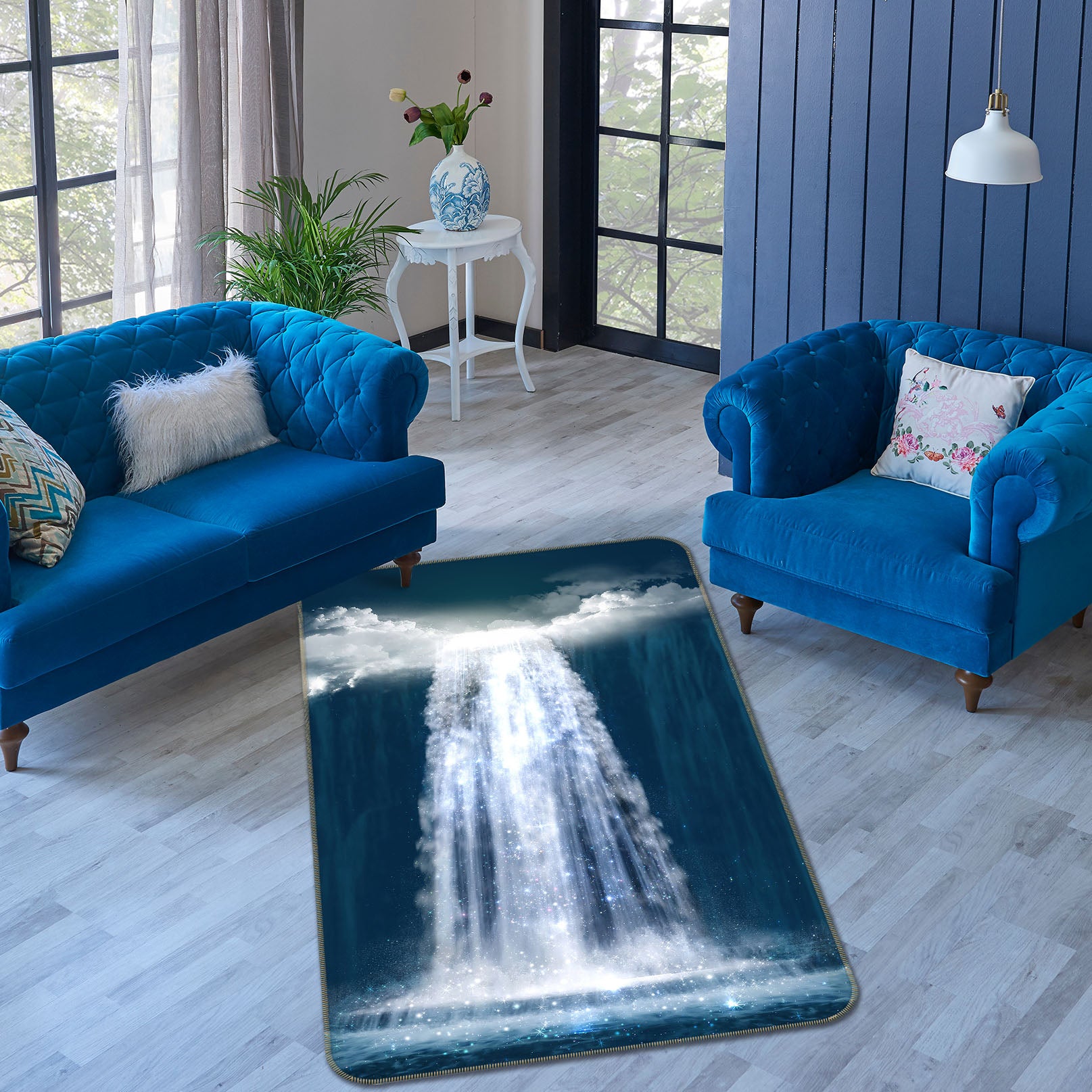 3D Waterfall 26174 Non Slip Rug Mat