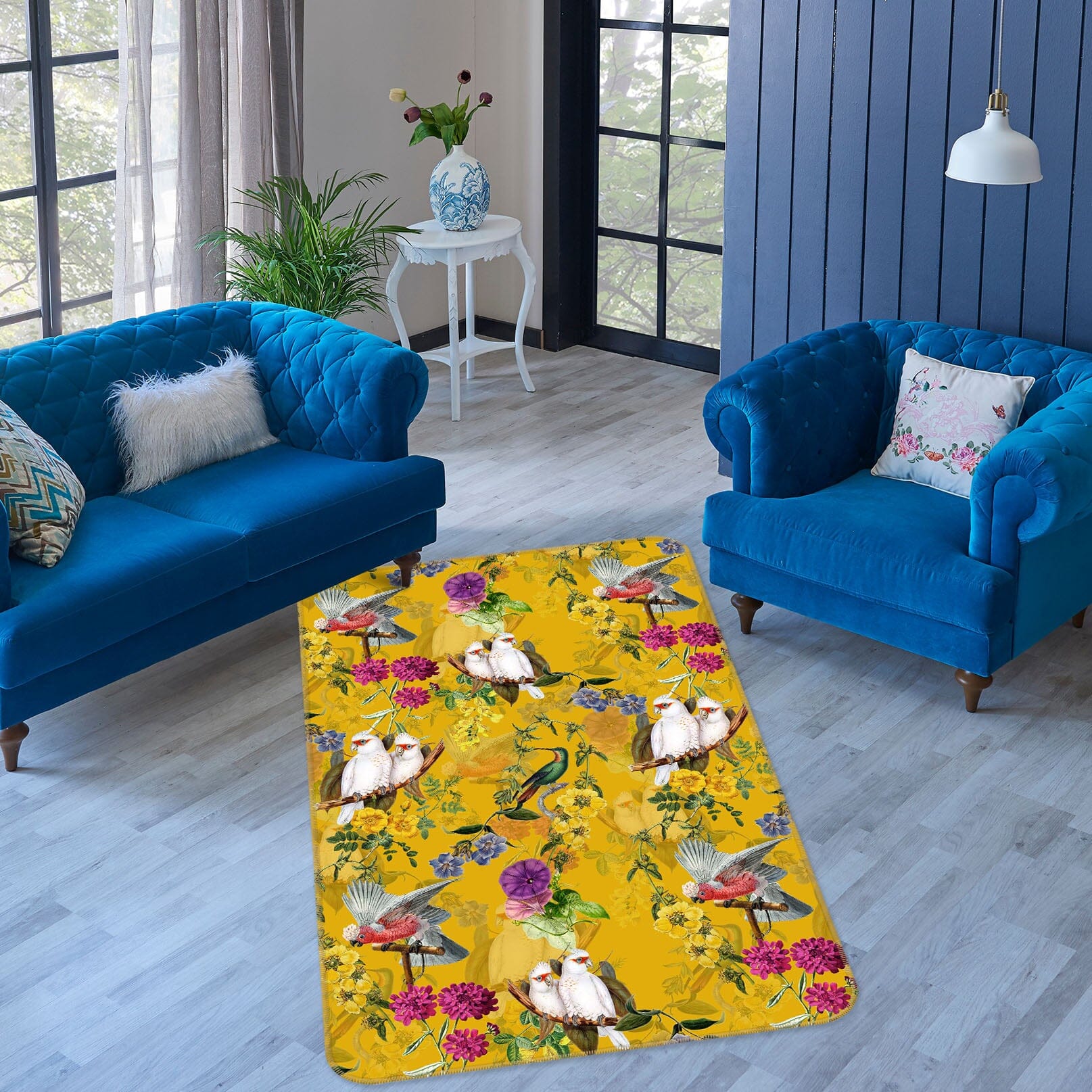 3D Wood Bird 185 Uta Naumann Rug Non Slip Rug Mat Mat AJ Creativity Home 