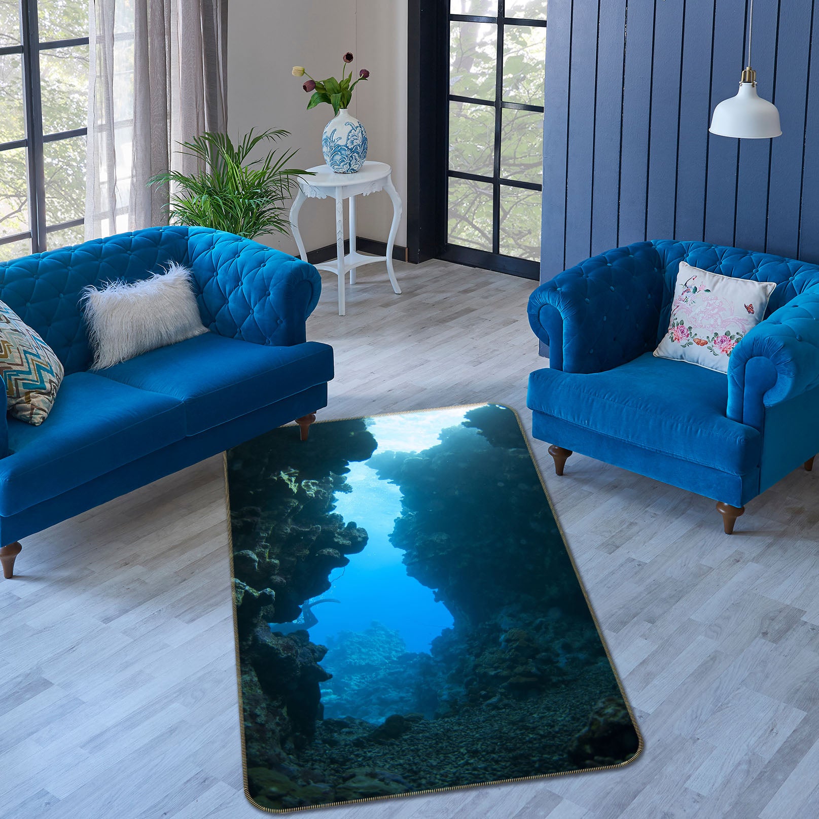 3D Seabed 26144 Non Slip Rug Mat