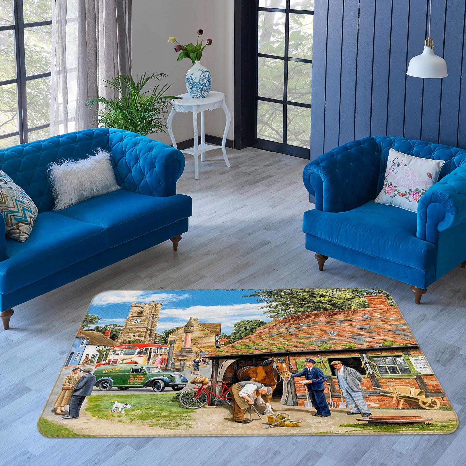 3D Letters For The Blacksmith 1084 Trevor Mitchell Rug Non Slip Rug Mat Mat AJ Creativity Home 