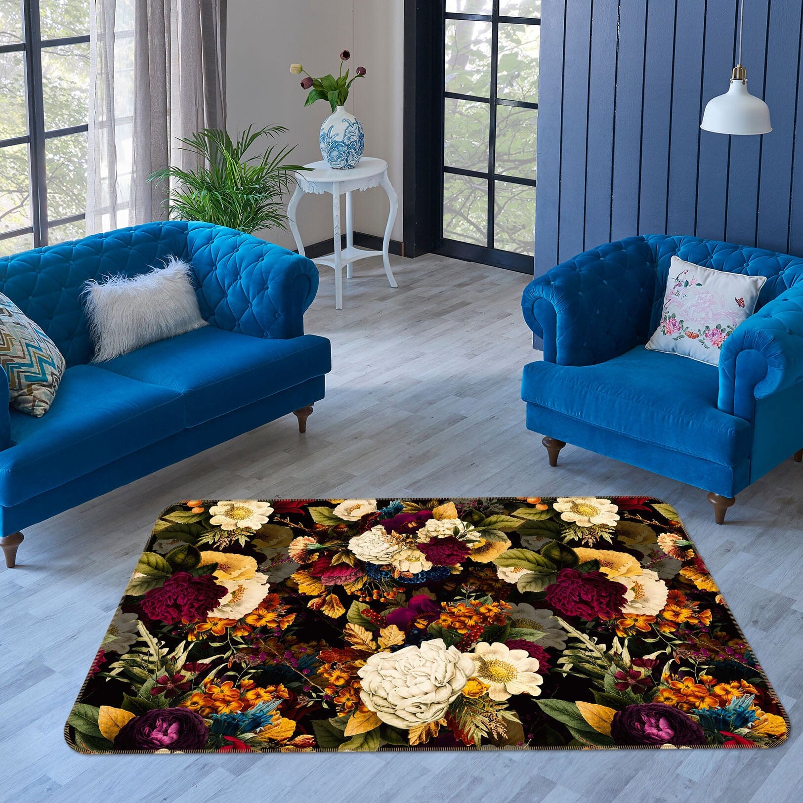 3D Painted Flowers 110 Uta Naumann Rug Non Slip Rug Mat Mat AJ Creativity Home 