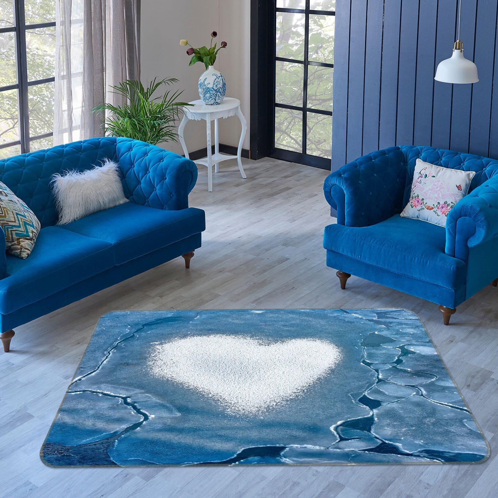 3D Heart 1124 Marco Carmassi Rug Non Slip Rug Mat Mat AJ Creativity Home 