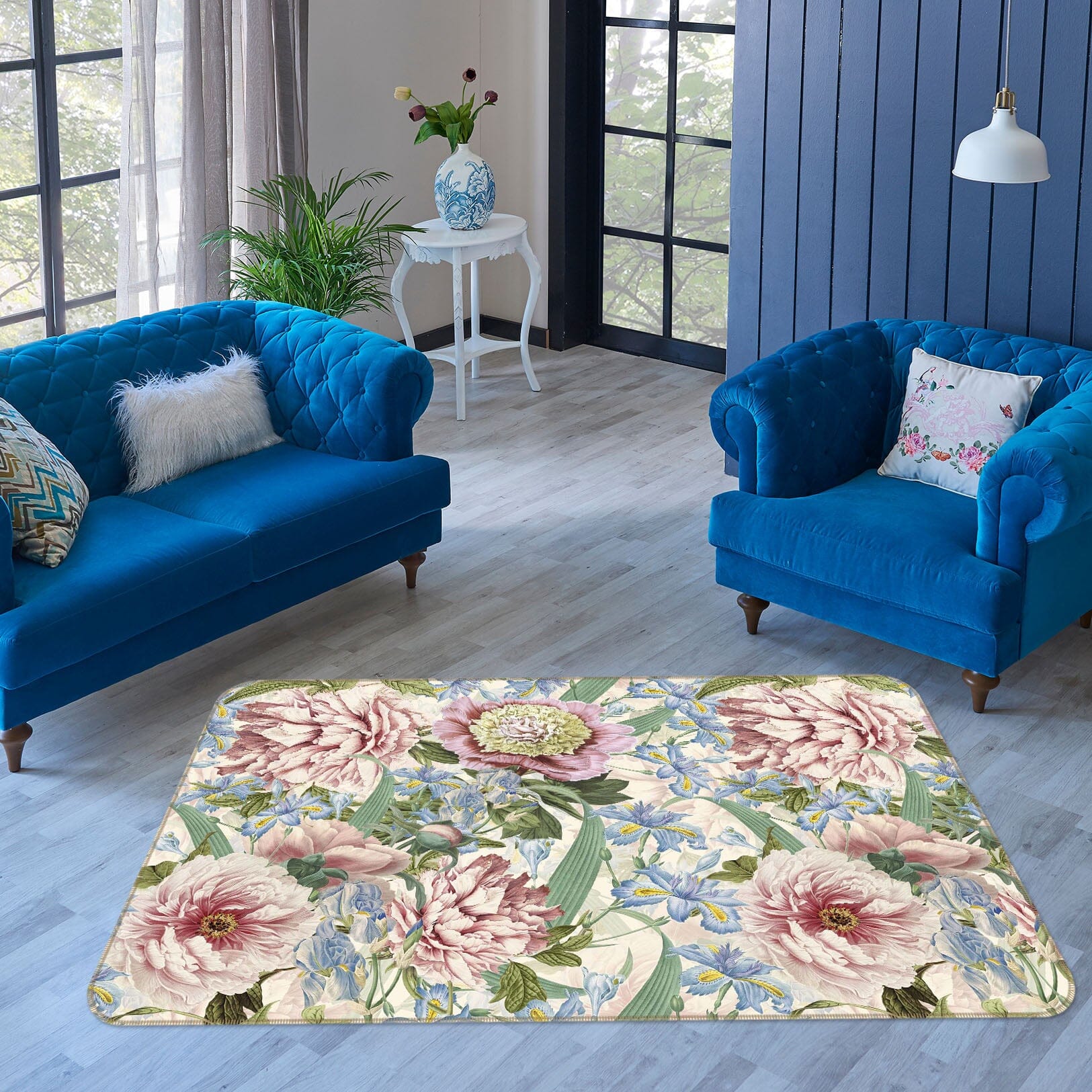 3D Flowers Bloom 173 Uta Naumann Rug Non Slip Rug Mat Mat AJ Creativity Home 