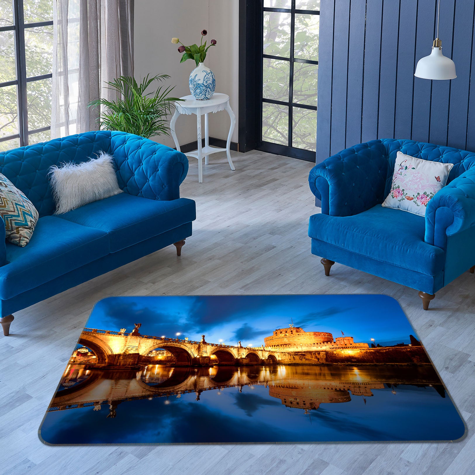 3D Water Reflection 29136 Non Slip Rug Mat