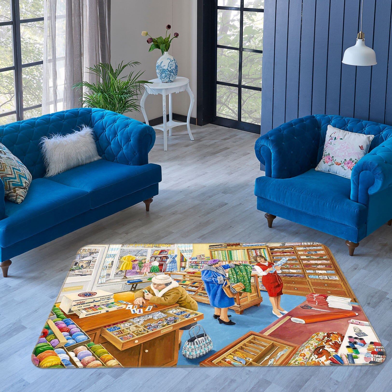 3D The Haberdasher 1110 Trevor Mitchell Rug Non Slip Rug Mat Mat AJ Creativity Home 