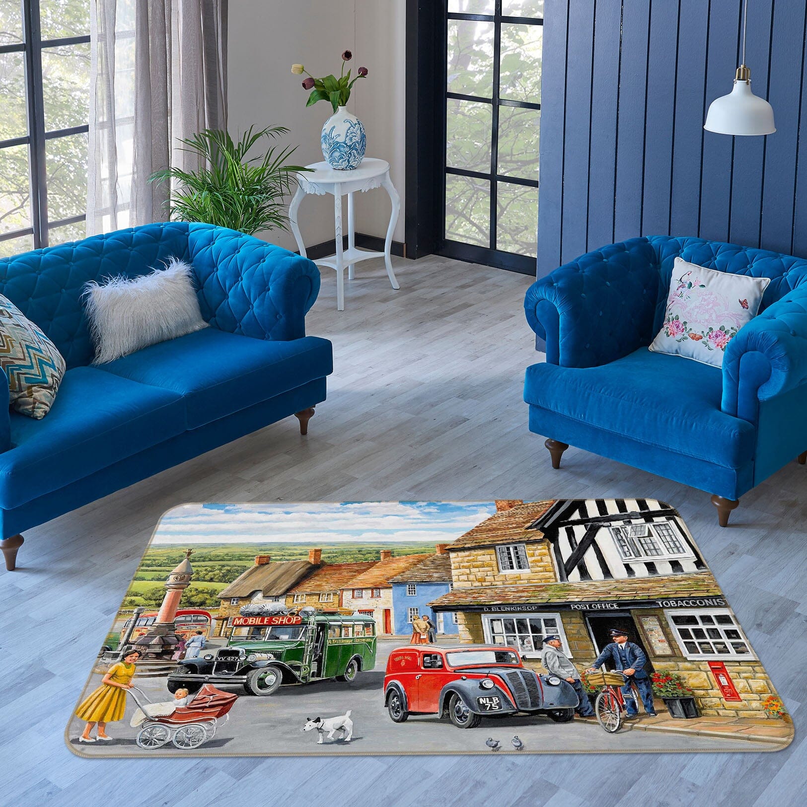 3D The Post Office 1115 Trevor Mitchell Rug Non Slip Rug Mat Mat AJ Creativity Home 