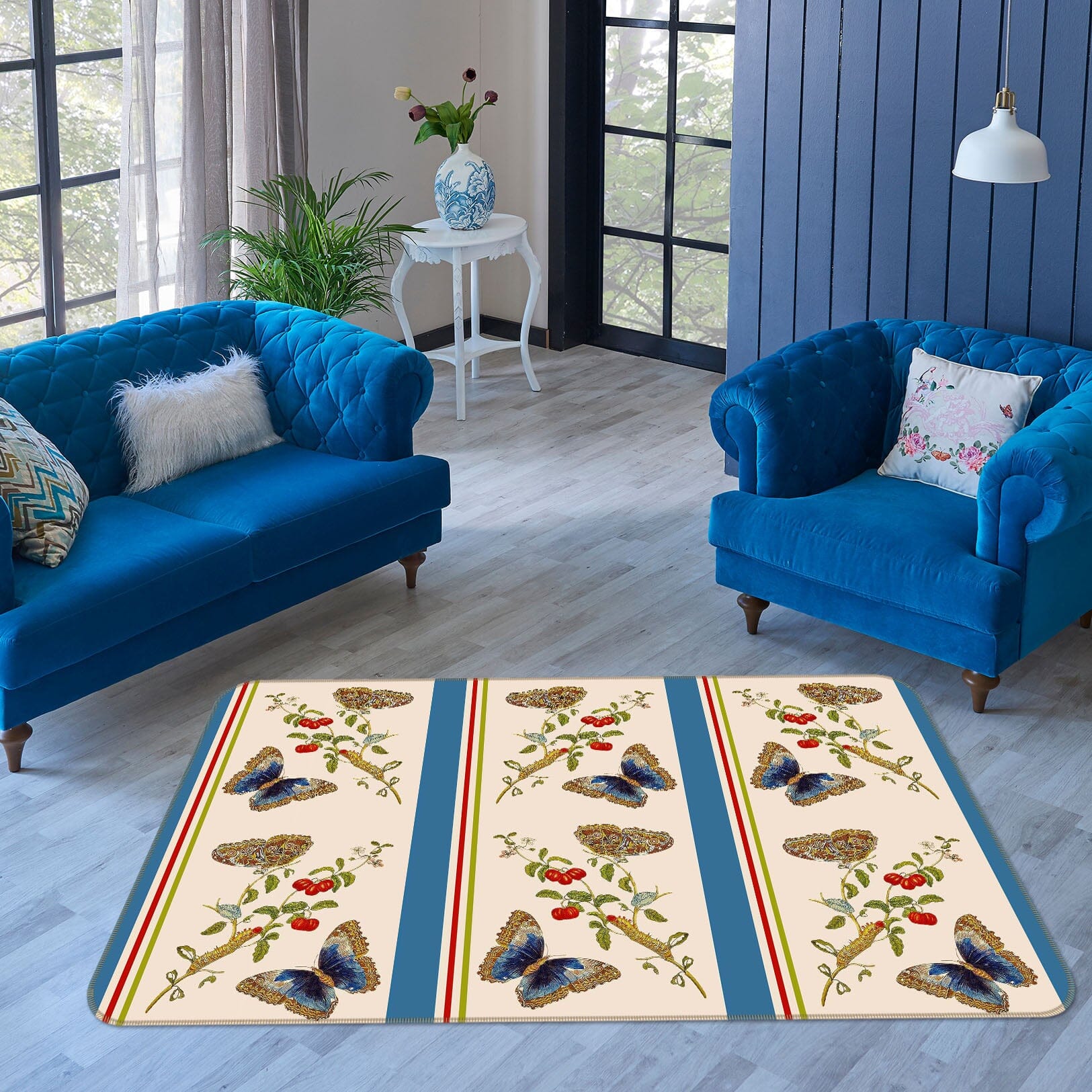 3D Butterfly Flying 166 Uta Naumann Rug Non Slip Rug Mat Mat AJ Creativity Home 