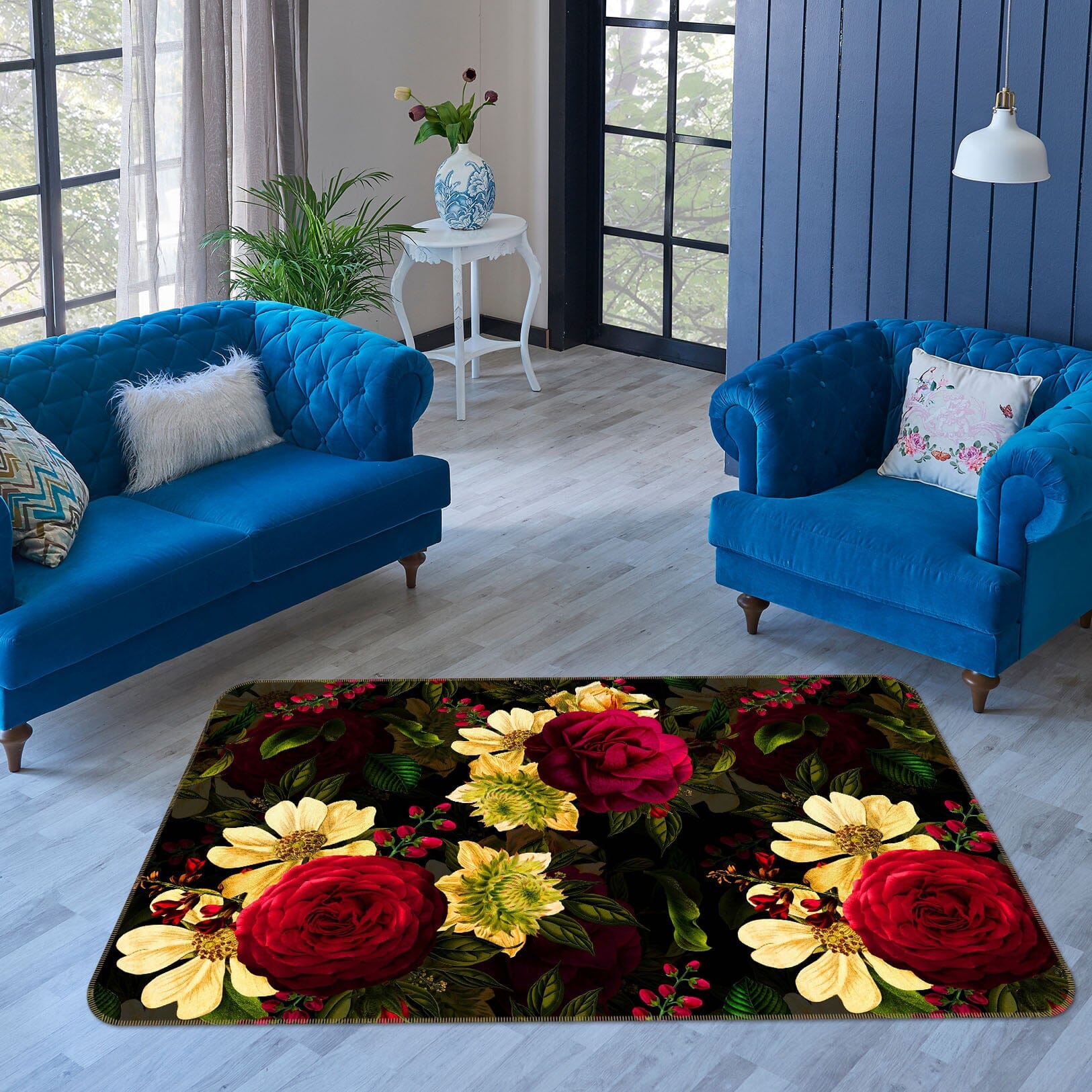 3D Bright Flowers 102 Uta Naumann Rug Non Slip Rug Mat Mat AJ Creativity Home 