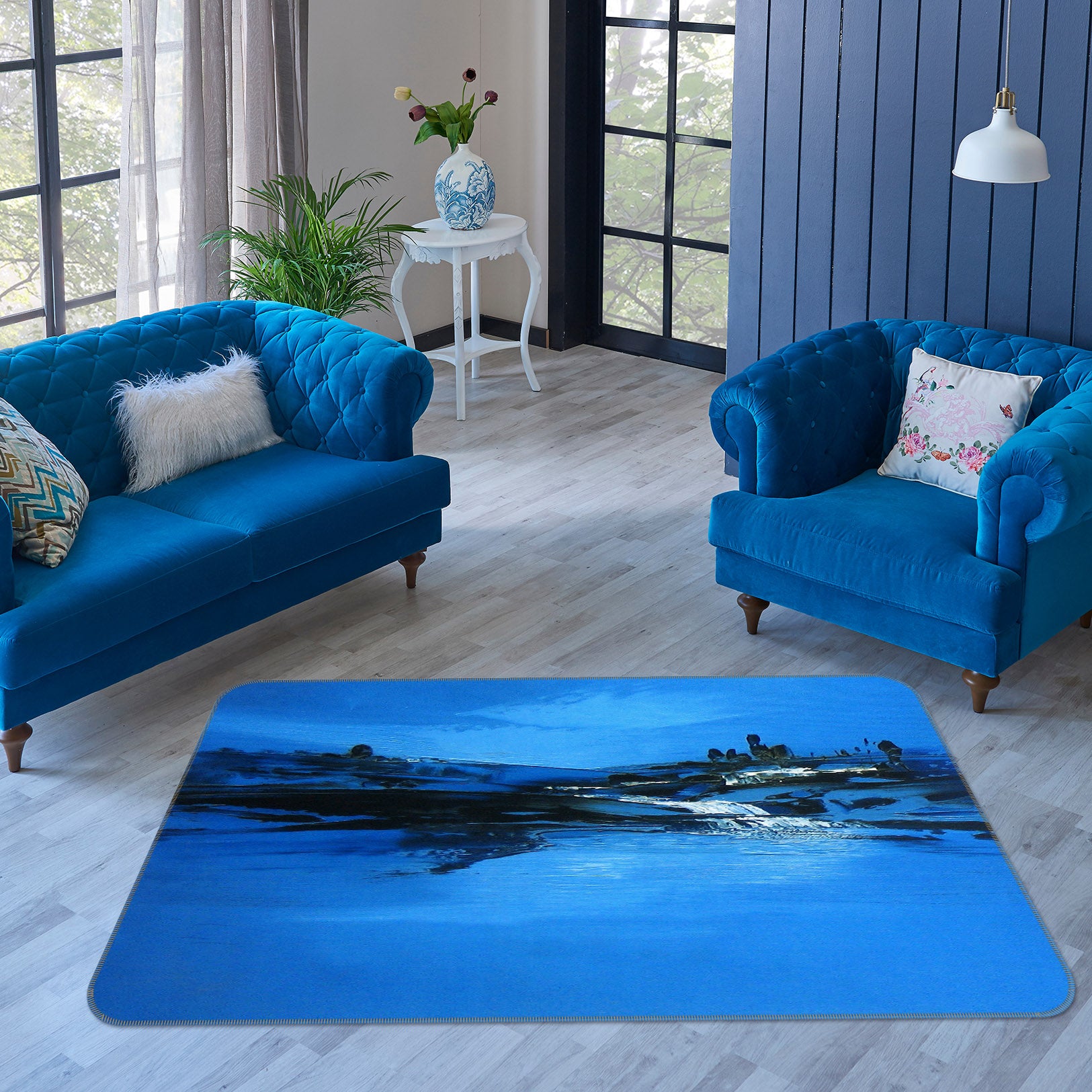 3D Blue 31191 Non Slip Rug Mat