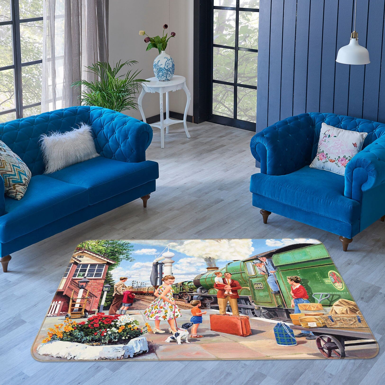 3D The Train Driver 1119 Trevor Mitchell Rug Non Slip Rug Mat Mat AJ Creativity Home 