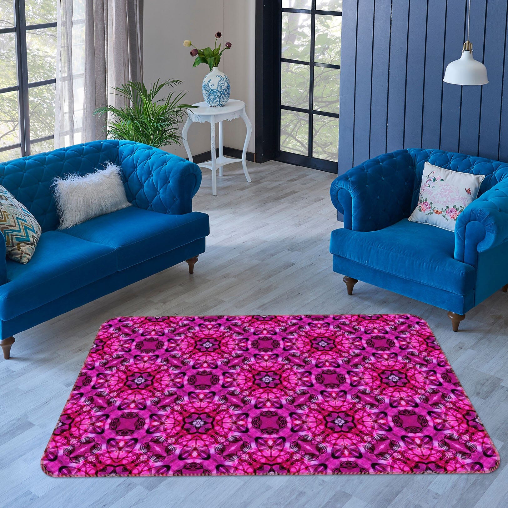3D Purpple Pattern 1007 Shandra Smith Rug Non Slip Rug Mat Mat AJ Creativity Home 