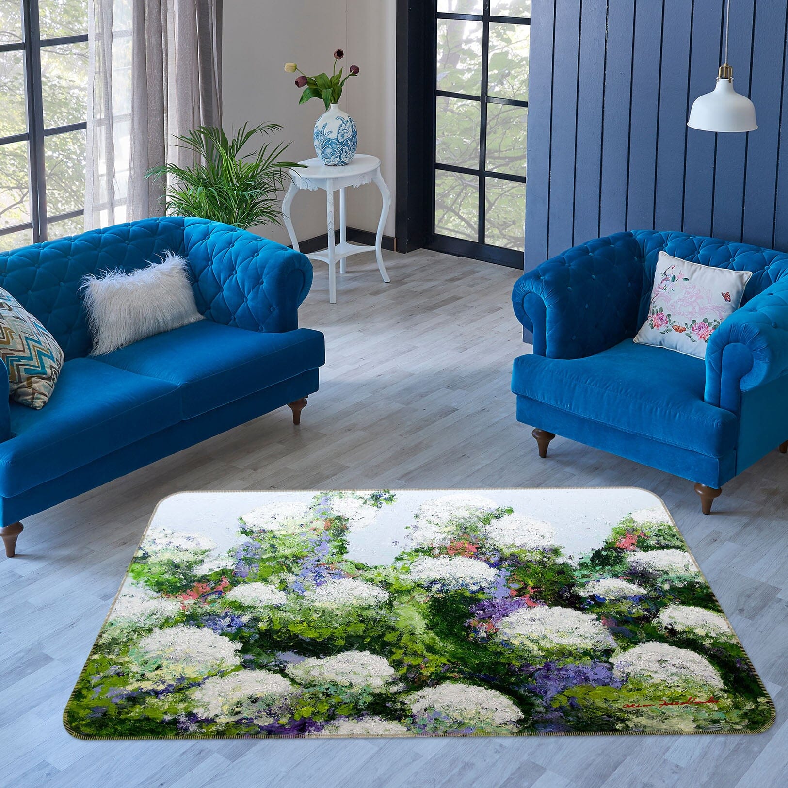 3D White Camellia 1113 Allan P. Friedlander Rug Non Slip Rug Mat Mat AJ Creativity Home 