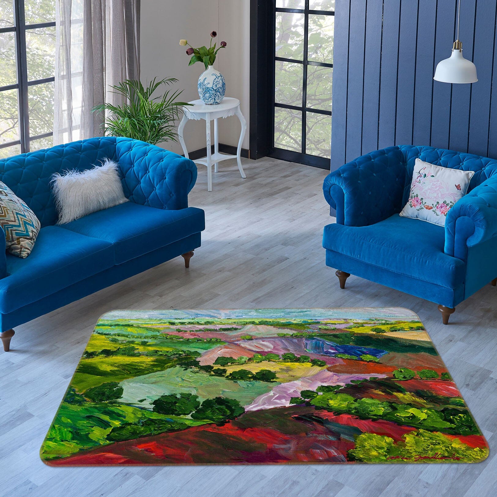 3D Colored Valley 1056 Allan P. Friedlander Rug Non Slip Rug Mat Mat AJ Creativity Home 