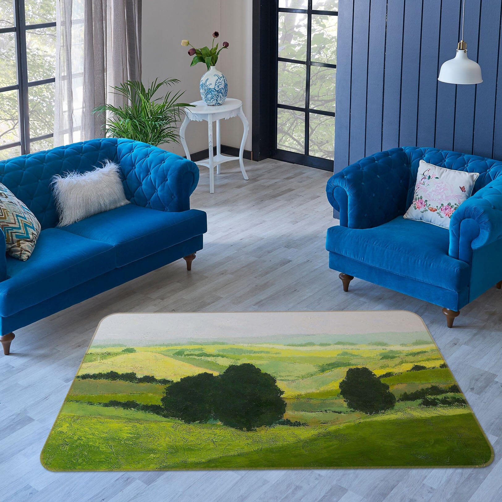 3D Tree Field 1030 Allan P. Friedlander Rug Non Slip Rug Mat Mat AJ Creativity Home 