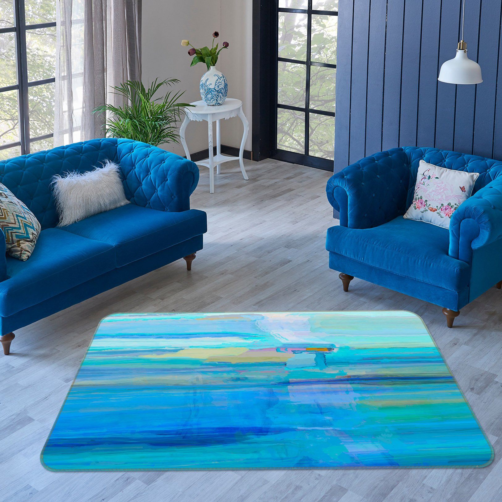 3D Blue Sea 1007 Michael Tienhaara Rug Non Slip Rug Mat Mat AJ Creativity Home 