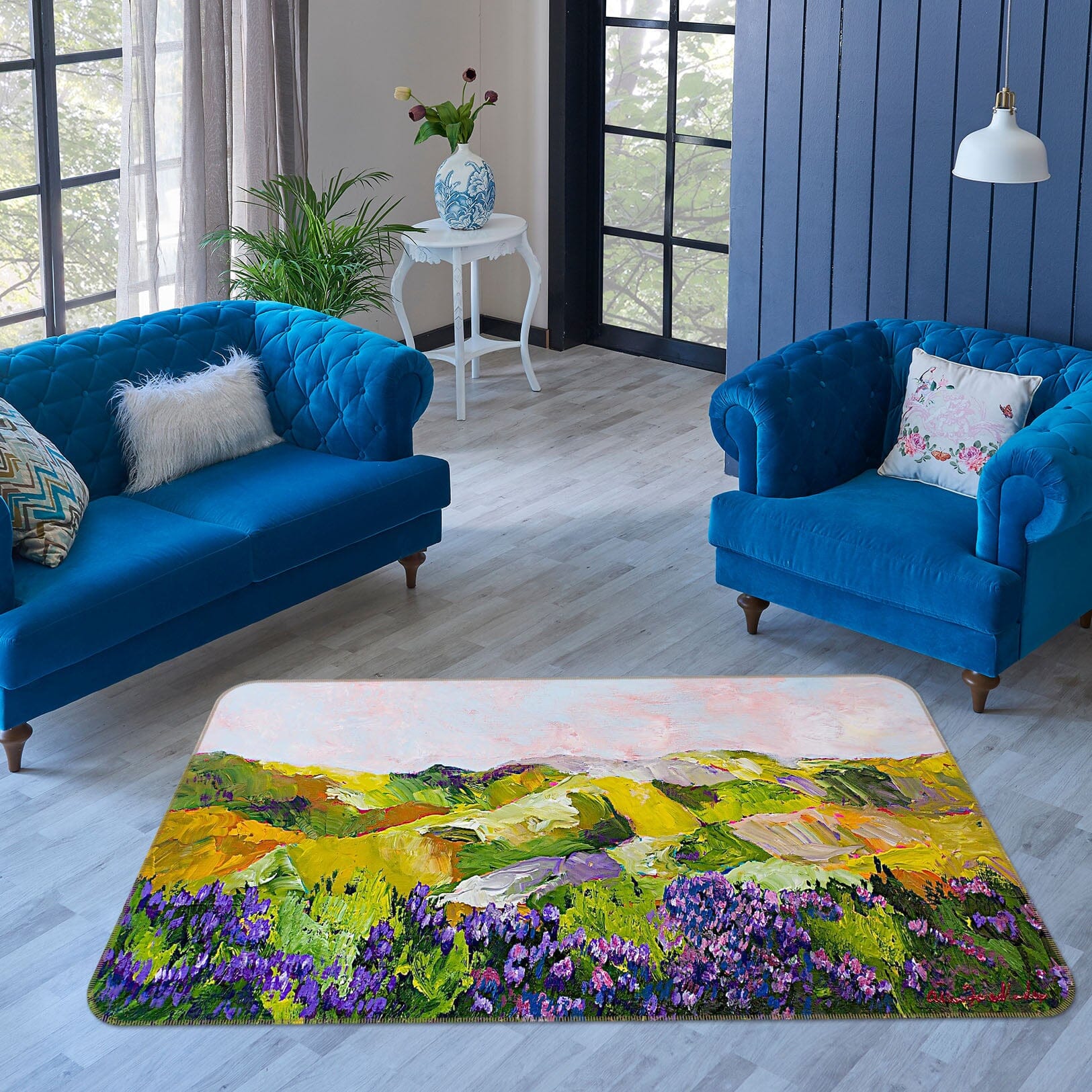 3D Watercolor Painting 1044 Allan P. Friedlander Rug Non Slip Rug Mat Mat AJ Creativity Home 