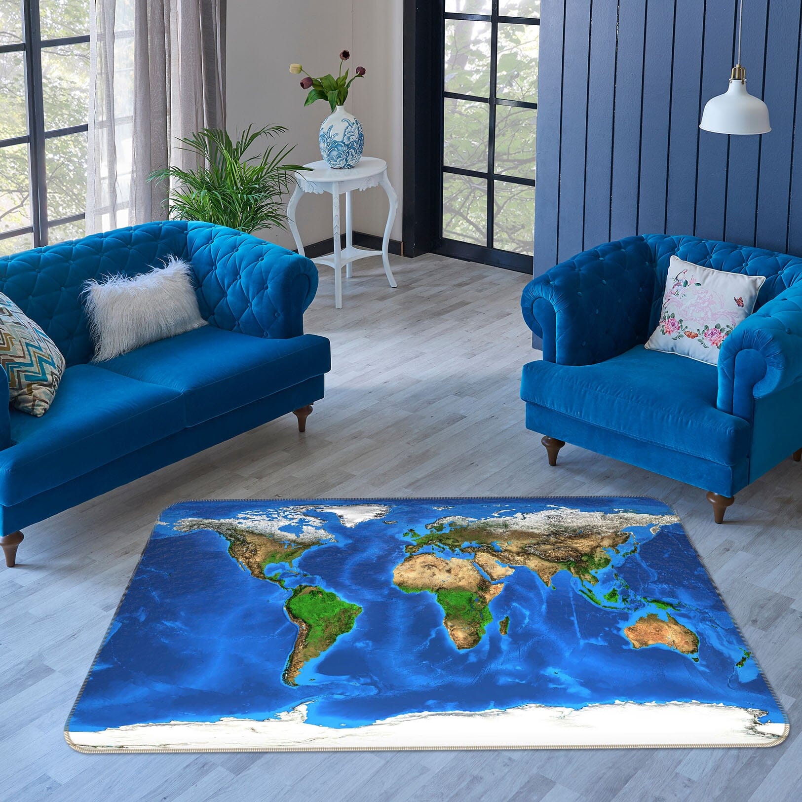 3D Green Island 268 World Map Non Slip Rug Mat Mat AJ Creativity Home 