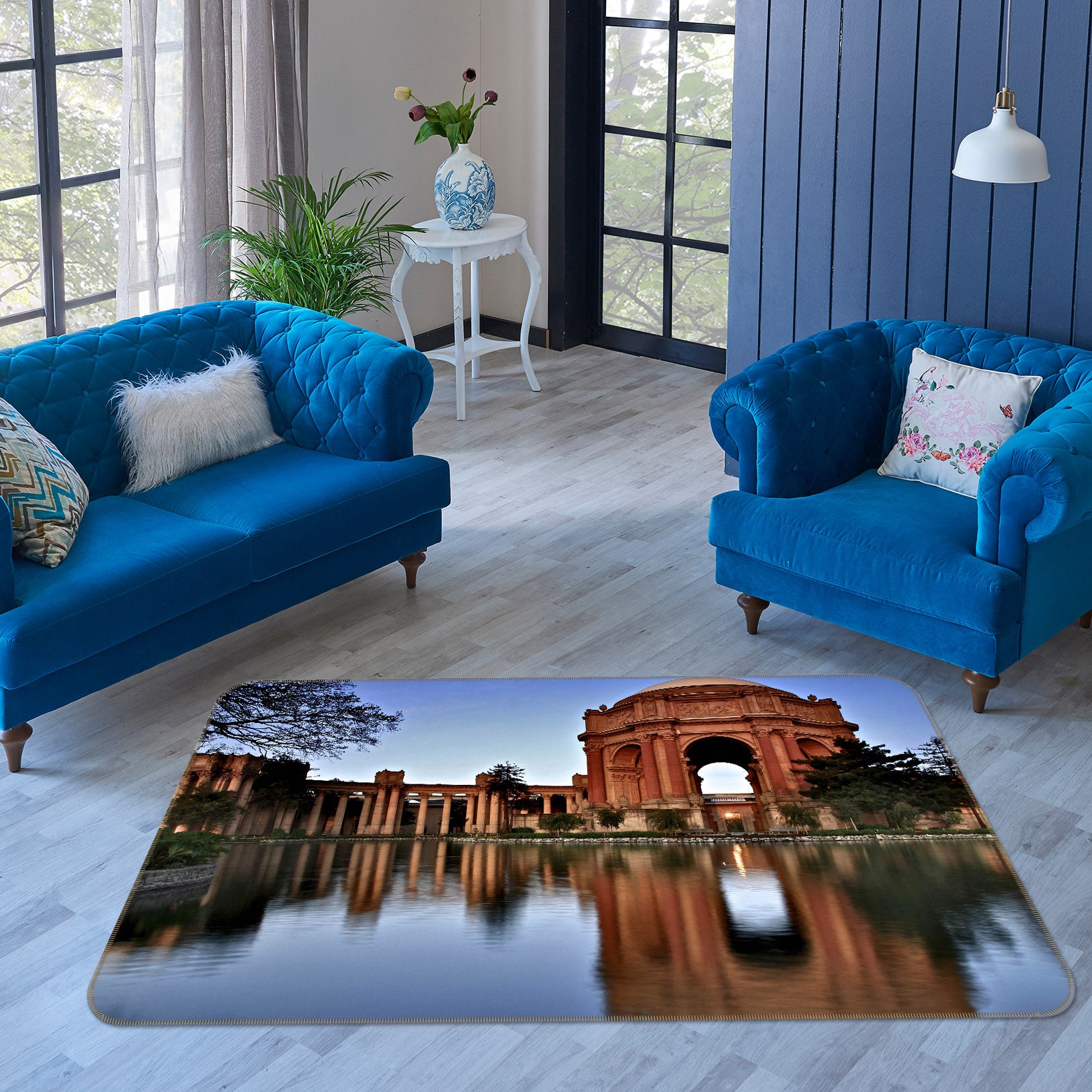 3D Reflection On Water Surface 84078 Kathy Barefield Rug Non Slip Rug Mat