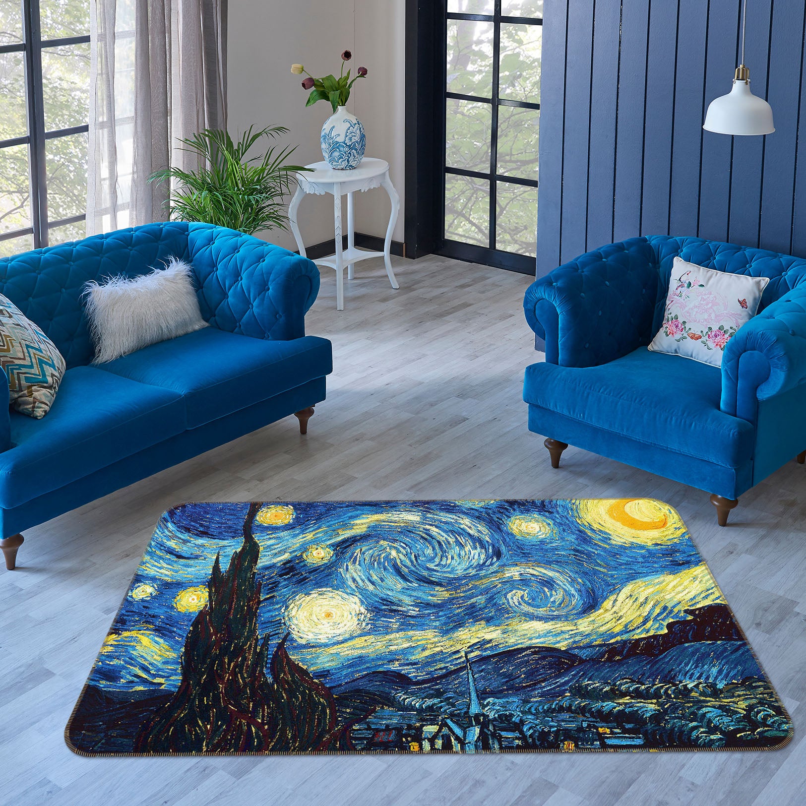3D Van Gogh Painting 33123 Non Slip Rug Mat