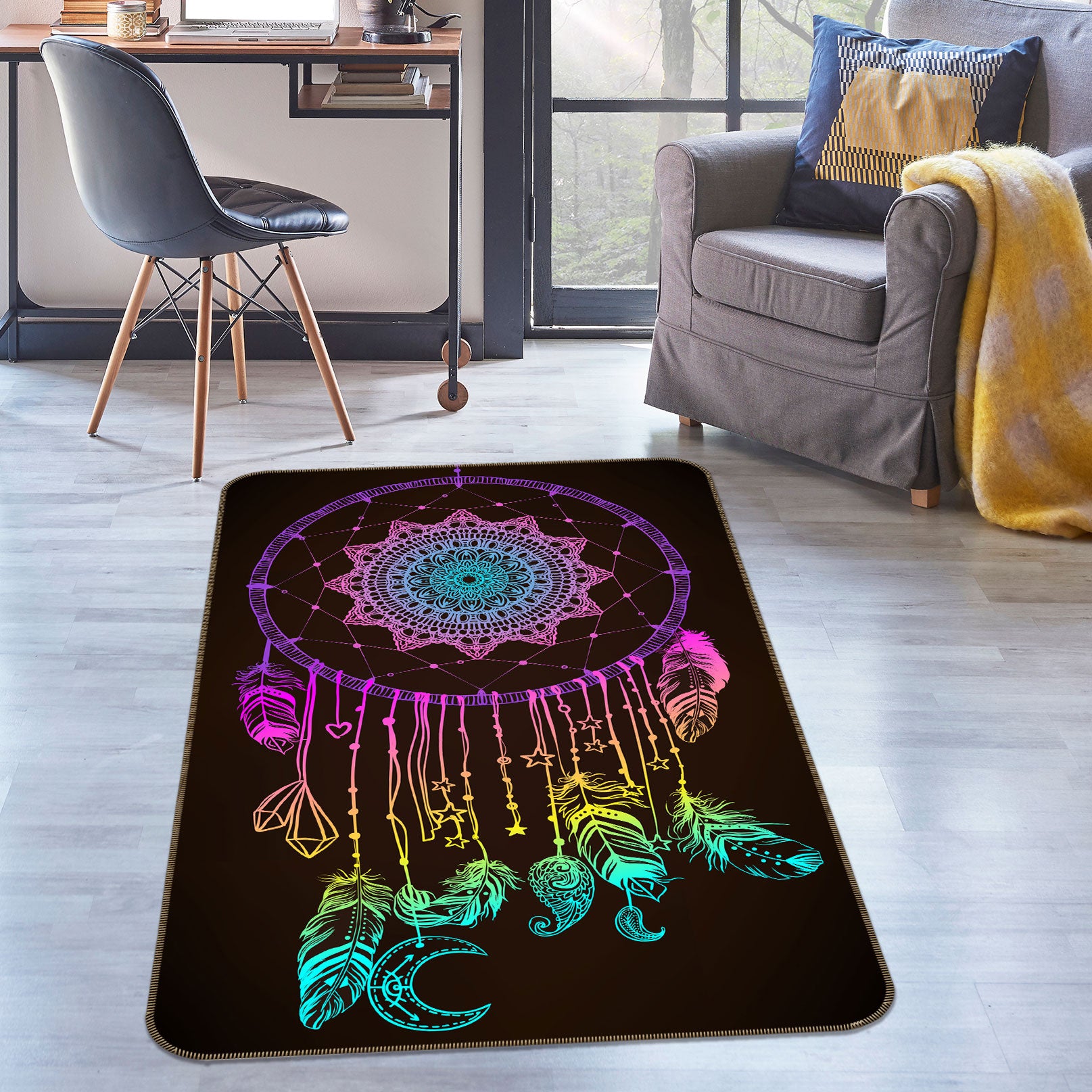 3D Dreamcatcher 37120 Non Slip Rug Mat