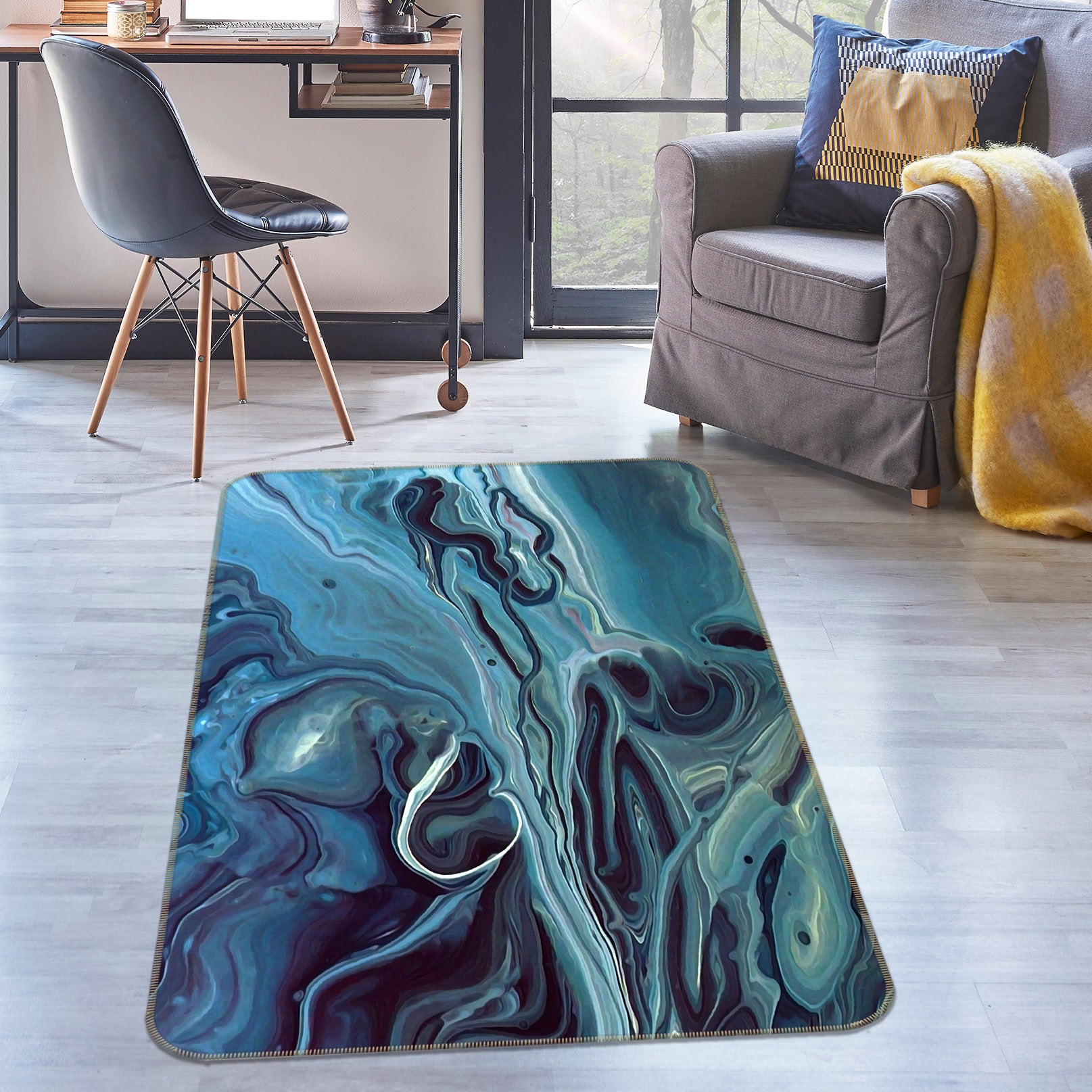 3D Pattern Lines 29224 Non Slip Rug Mat