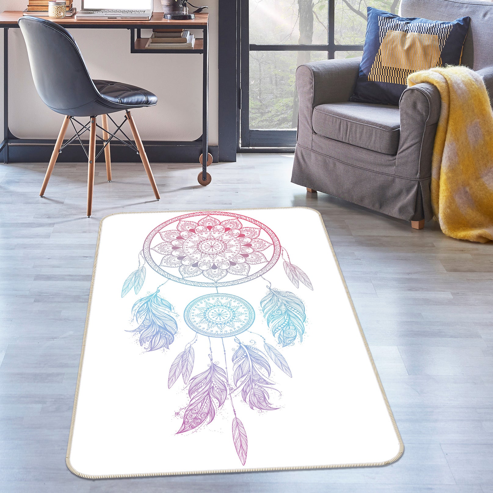 3D Dream Catcher 37103 Non Slip Rug Mat