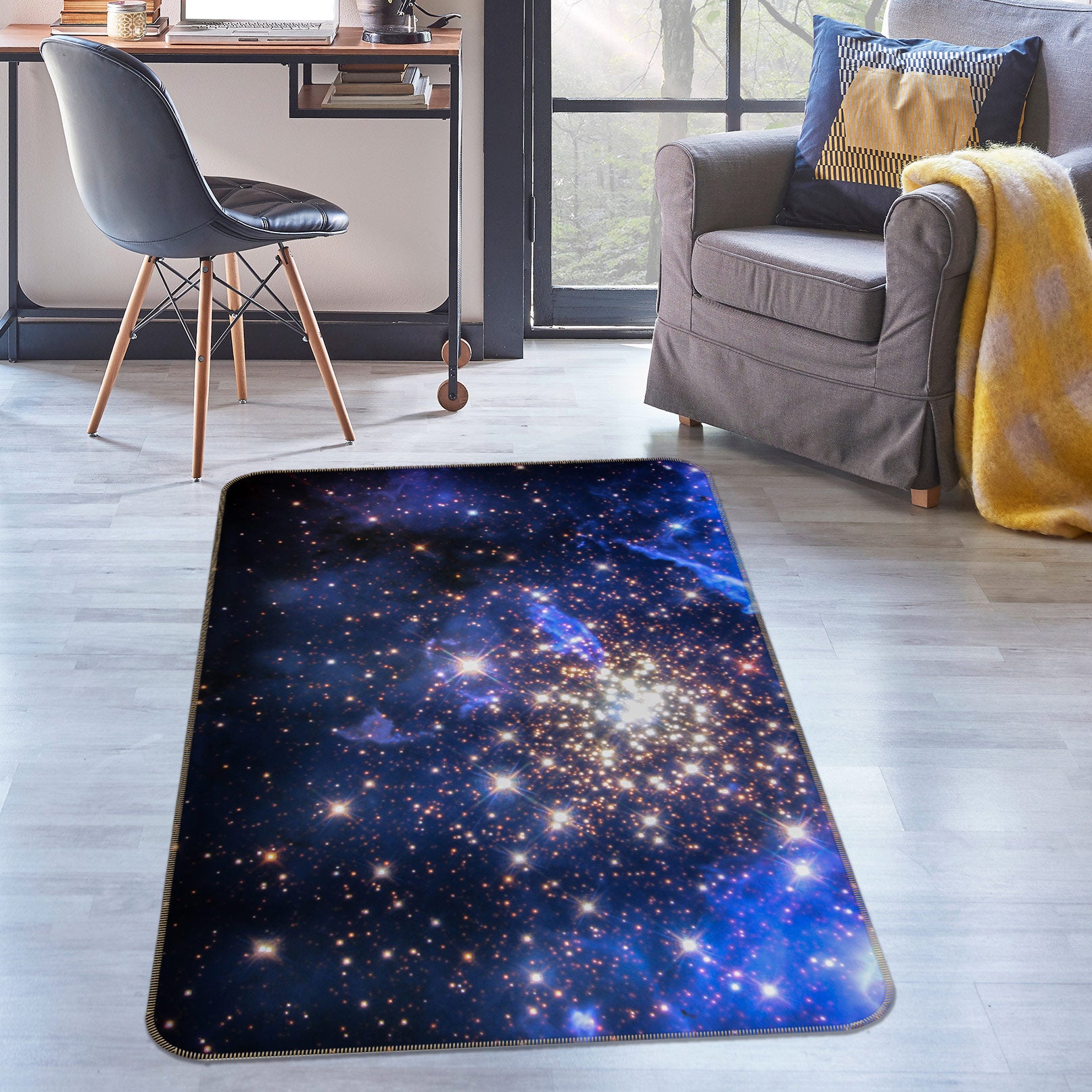 3D Starry Sky 27009 Non Slip Rug Mat
