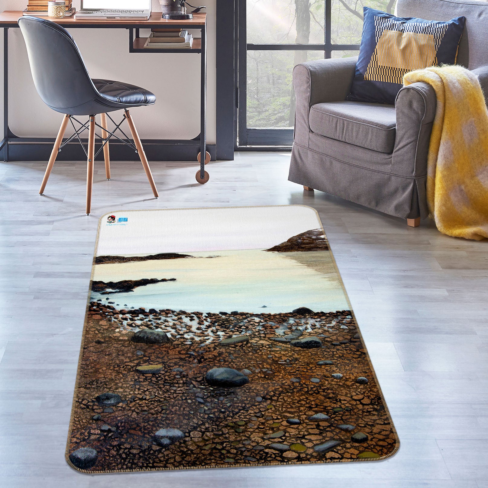 3D Waterside 11159 Matthew Holden Bates Rug Non Slip Rug Mat