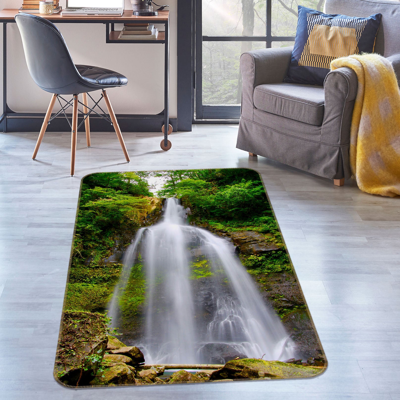 3D Mountains 26182 Non Slip Rug Mat