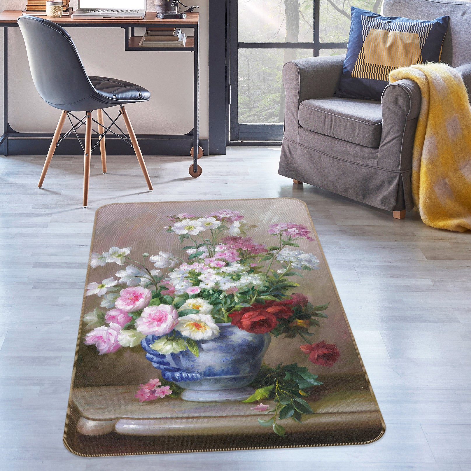 3D Vase 76062 Non Slip Rug Mat