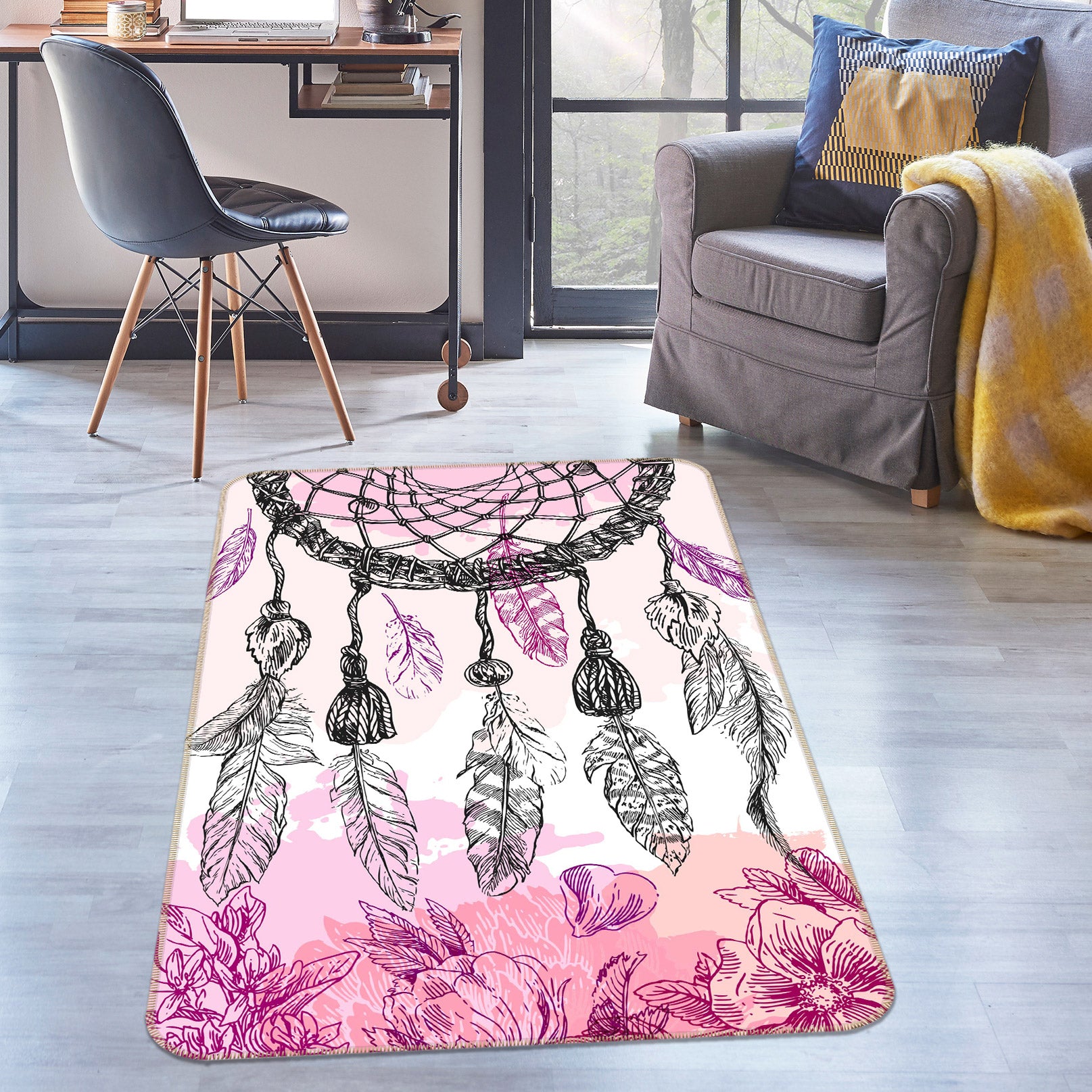 3D Dream Catcher 37105 Non Slip Rug Mat