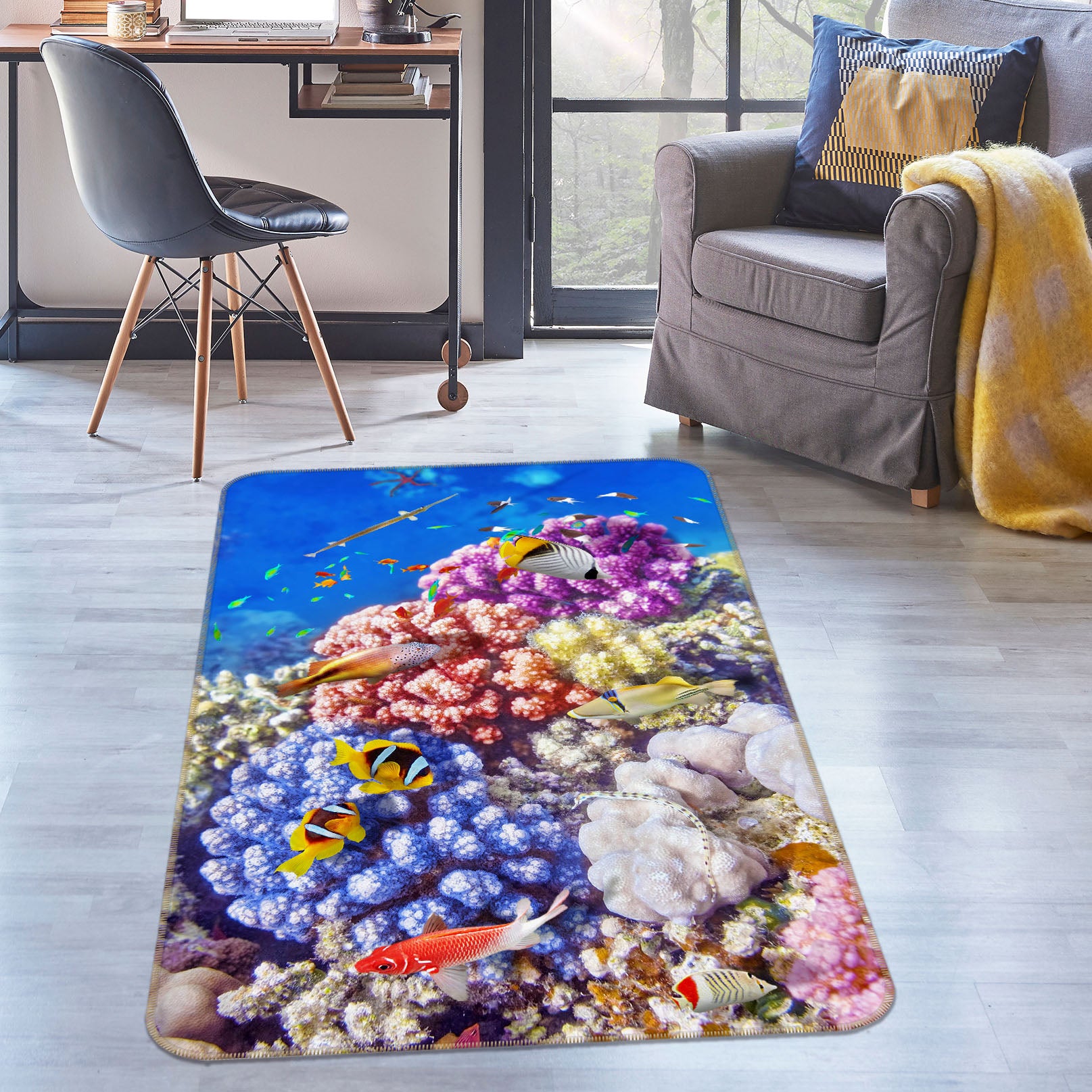 3D Coral 26130 Non Slip Rug Mat
