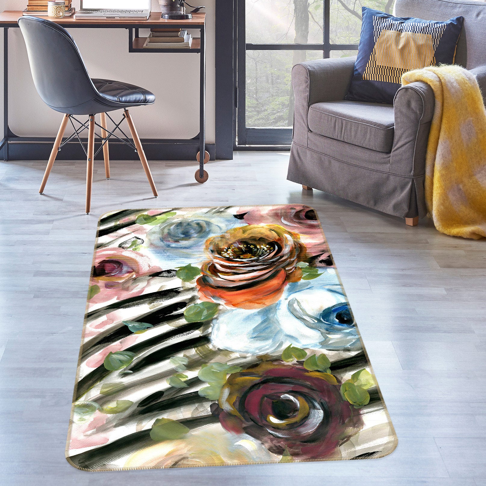 3D Pattern 27023 Non Slip Rug Mat