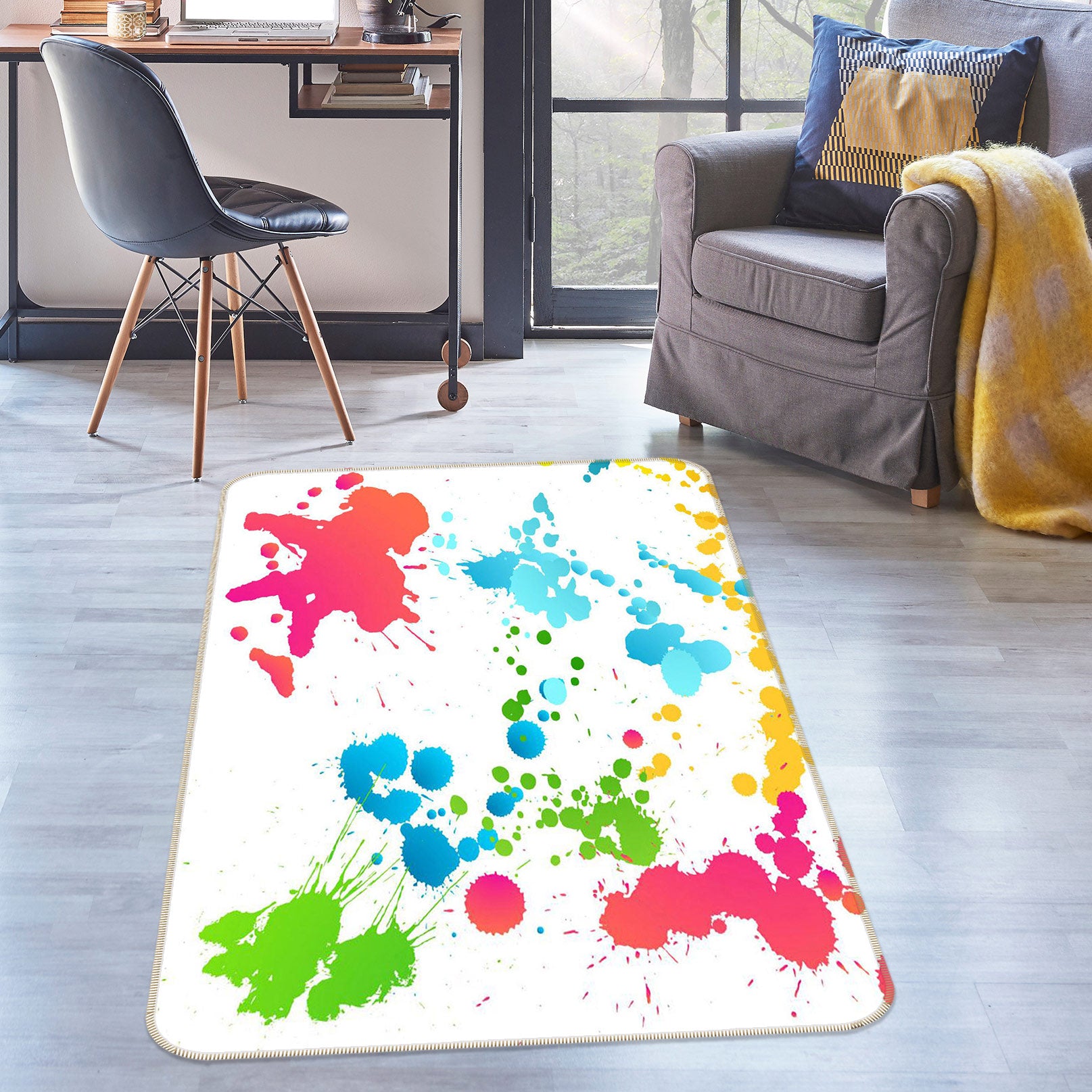 3D Color 76128 Non Slip Rug Mat