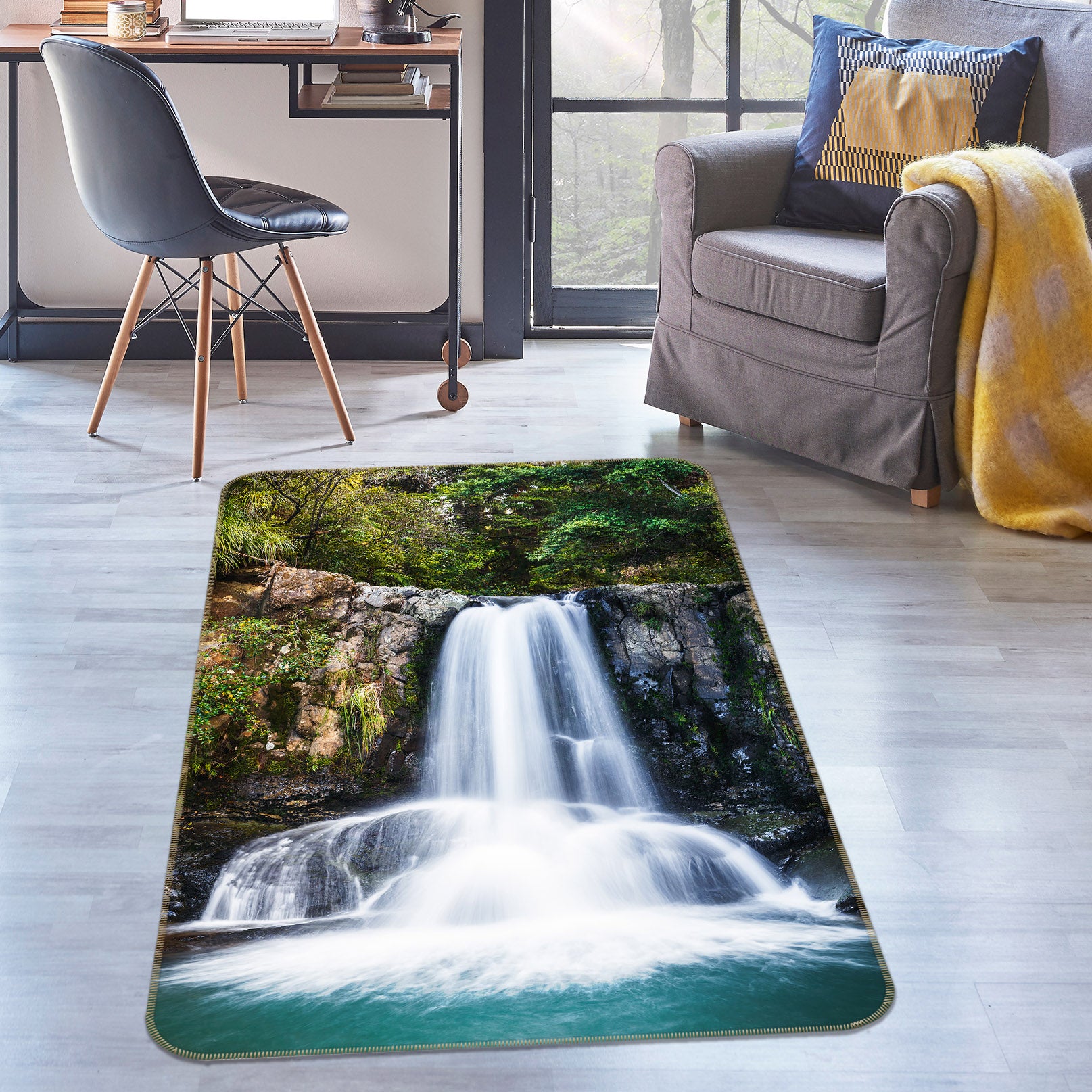 3D Waterfall 26033 Non Slip Rug Mat